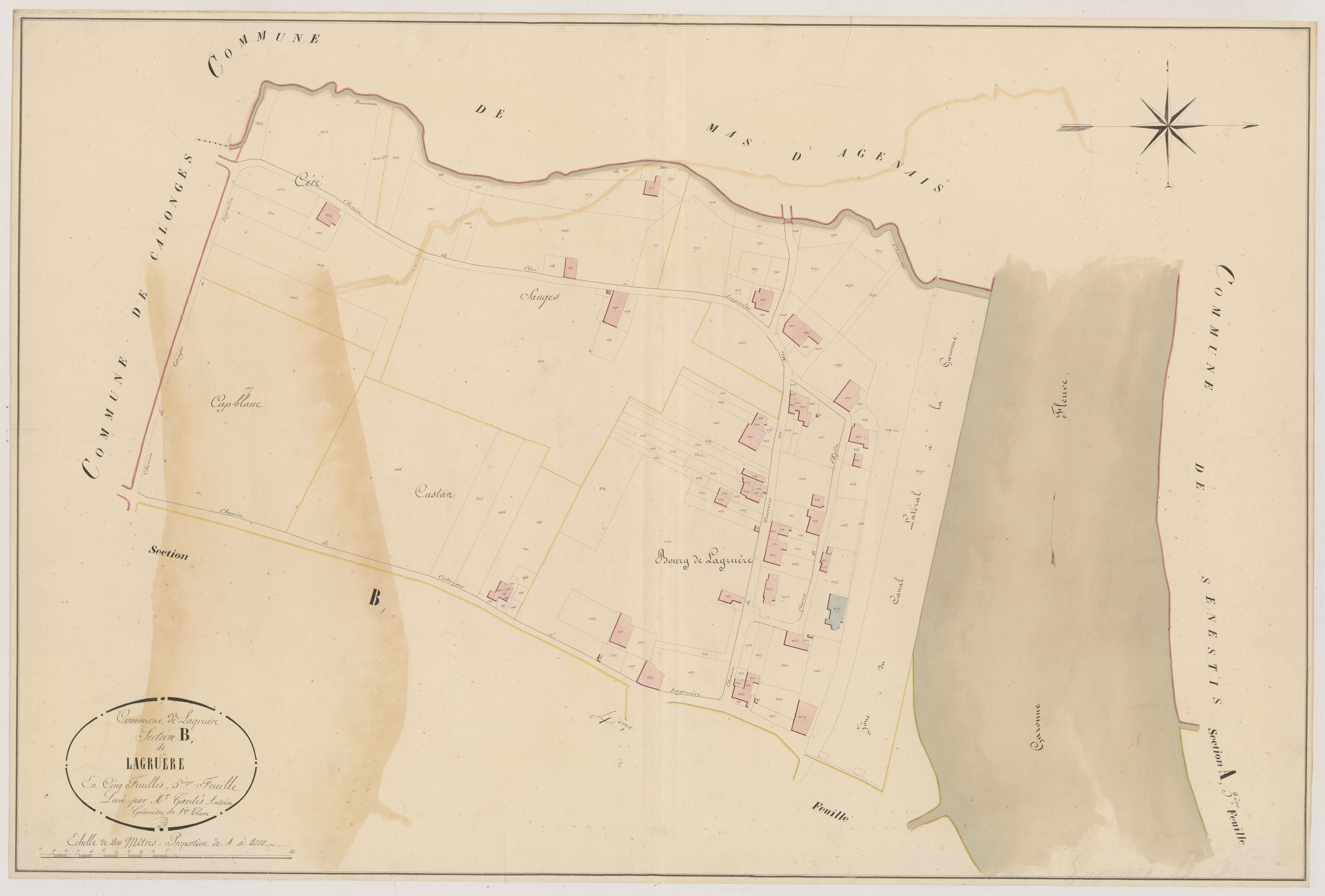 Plan napoléonien, atlas-B5 Lagruère, Lagruère