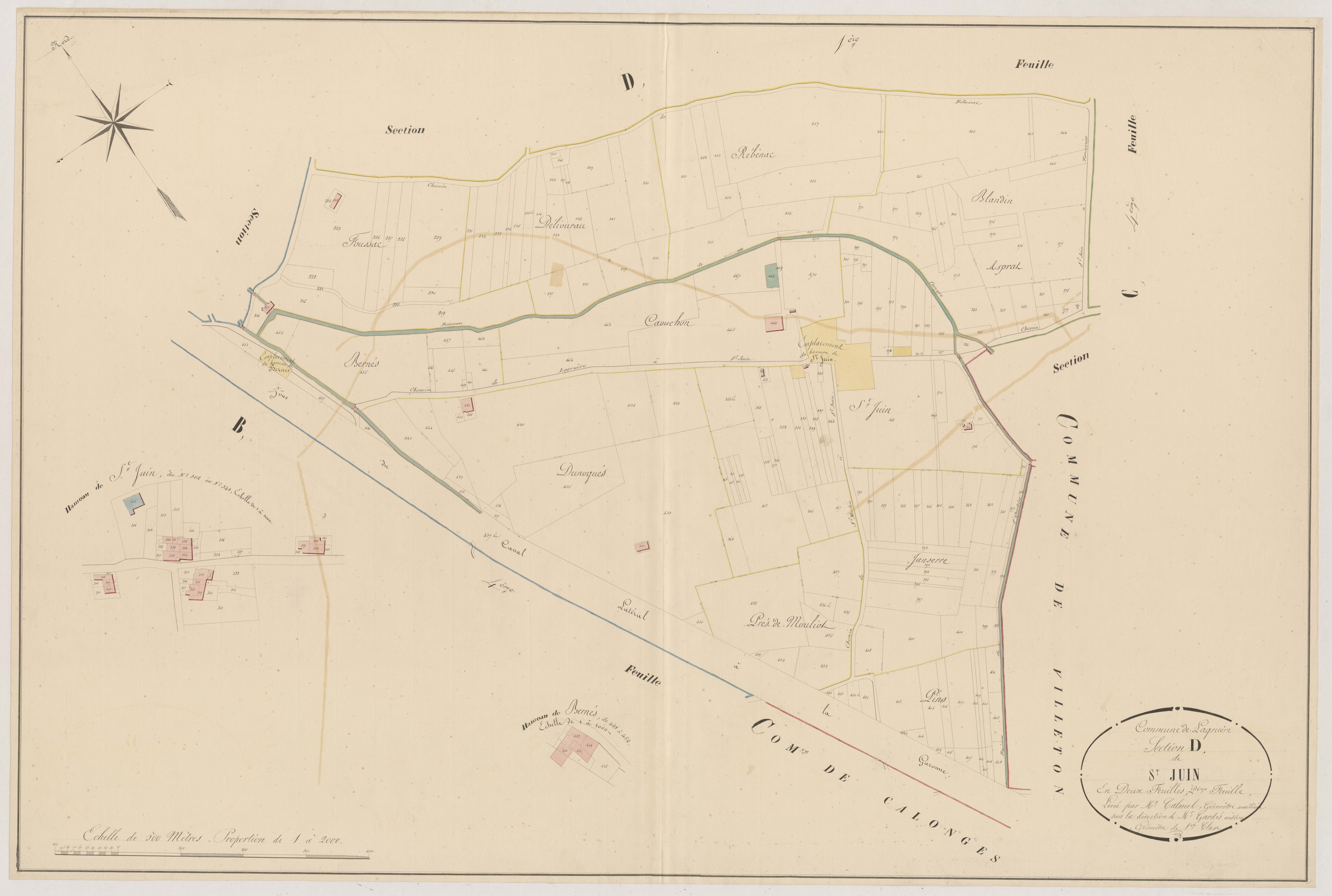 Plan napoléonien, atlas-D2 Saint-Juin, Lagruère