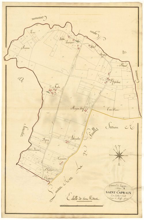 Plan primitif, atlas-A1 Saint-Capraix, Lagruère