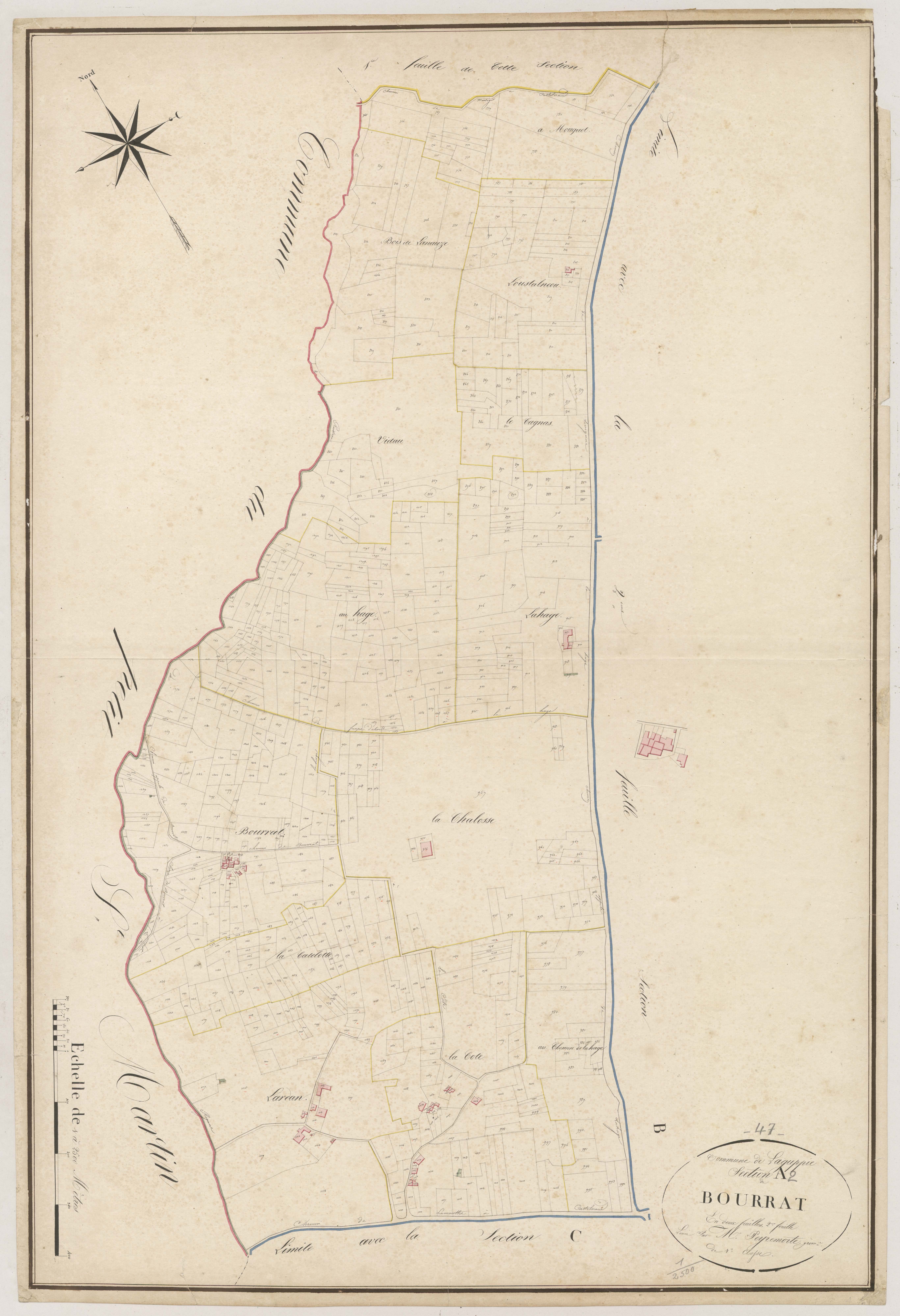 Plan napoléonien, atlas-A2 Bourrat, Lagupie