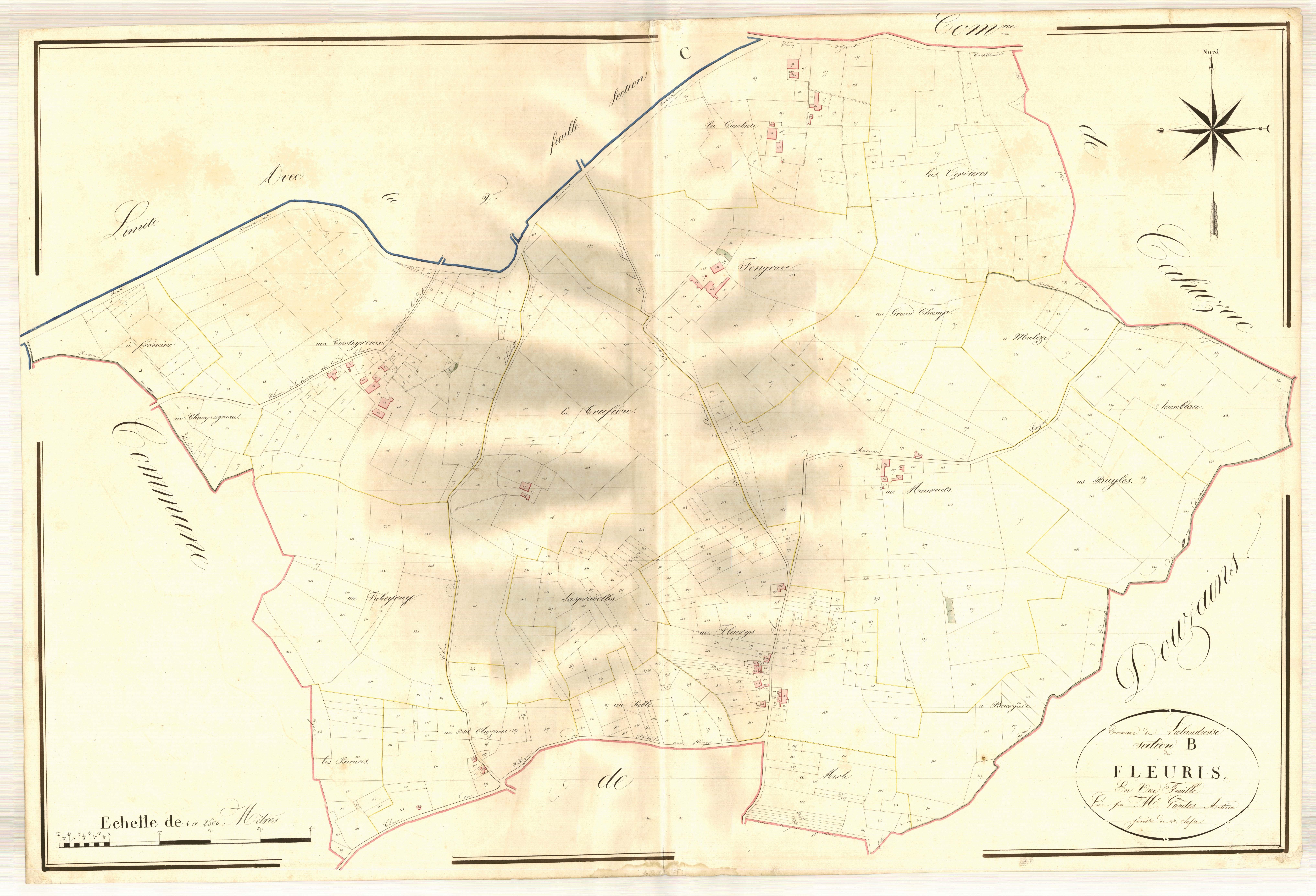 Plan napoléonien, atlas-B Fleuris, Lalandusse