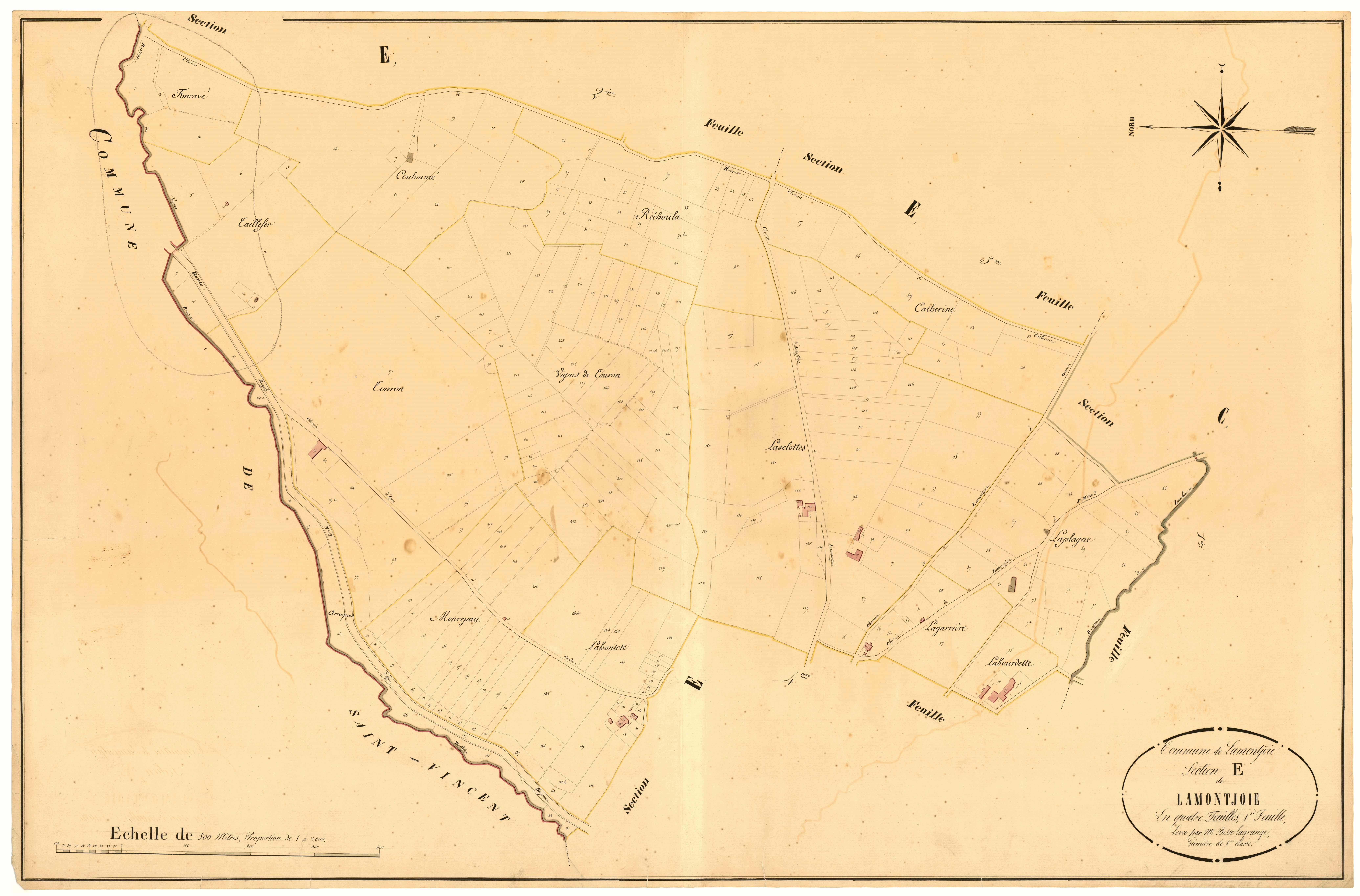 Plan napoléonien, atlas-E1 Lamontjoie, Lamontjoie