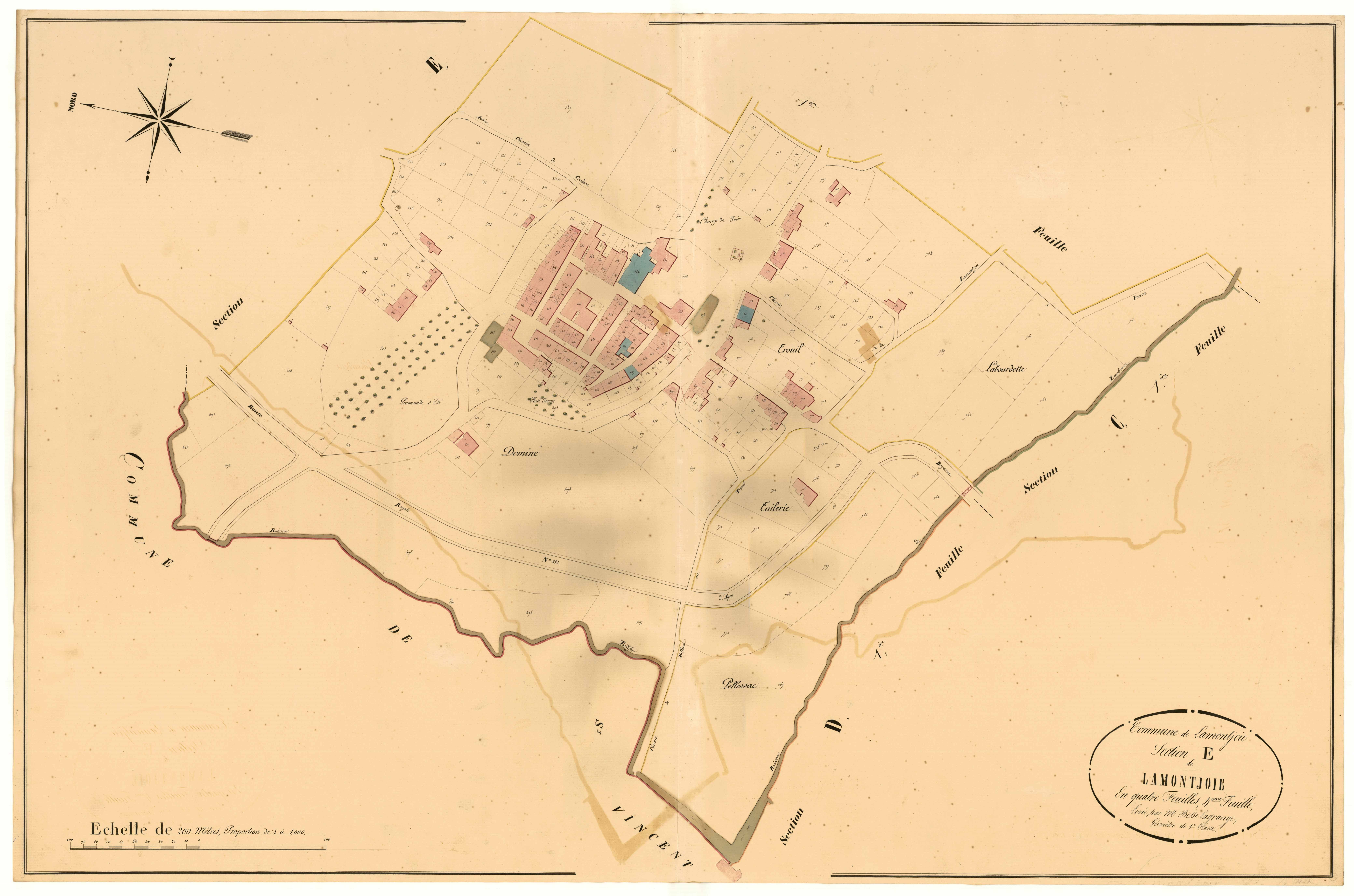 Plan napoléonien, atlas-E4 Lamontjoie, Lamontjoie