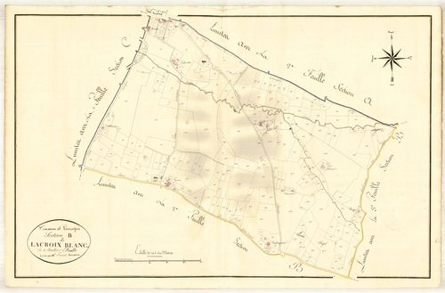 Plan primitif, atlas-B1 La Croix Blanche, Lamontjoie