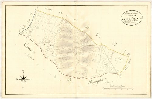 Plan primitif, atlas-B2 La Croix Blanche, Lamontjoie
