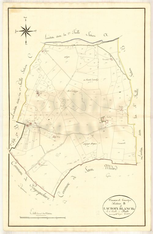 Plan primitif, atlas-B3 La Croix Blanche, Lamontjoie