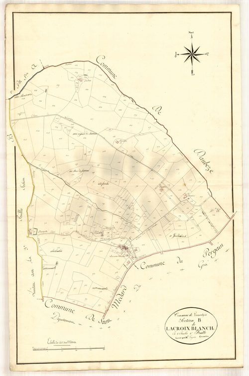 Plan primitif, atlas-B4 La Croix Blanche, Lamontjoie