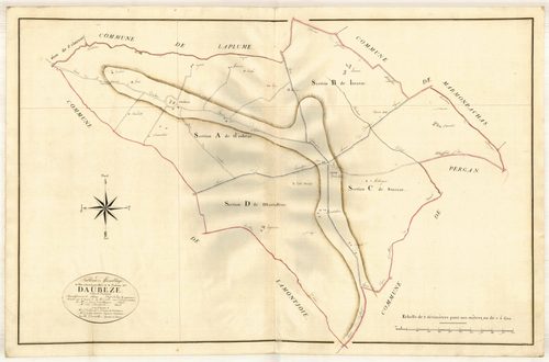 Plan primitif, atlas-TA, Daubèze (voir Lamontjoie)