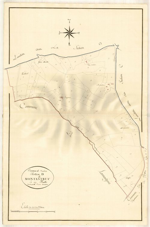 Plan primitif, atlas-D Montastruc, Daubèze (voir Lamontjoie)