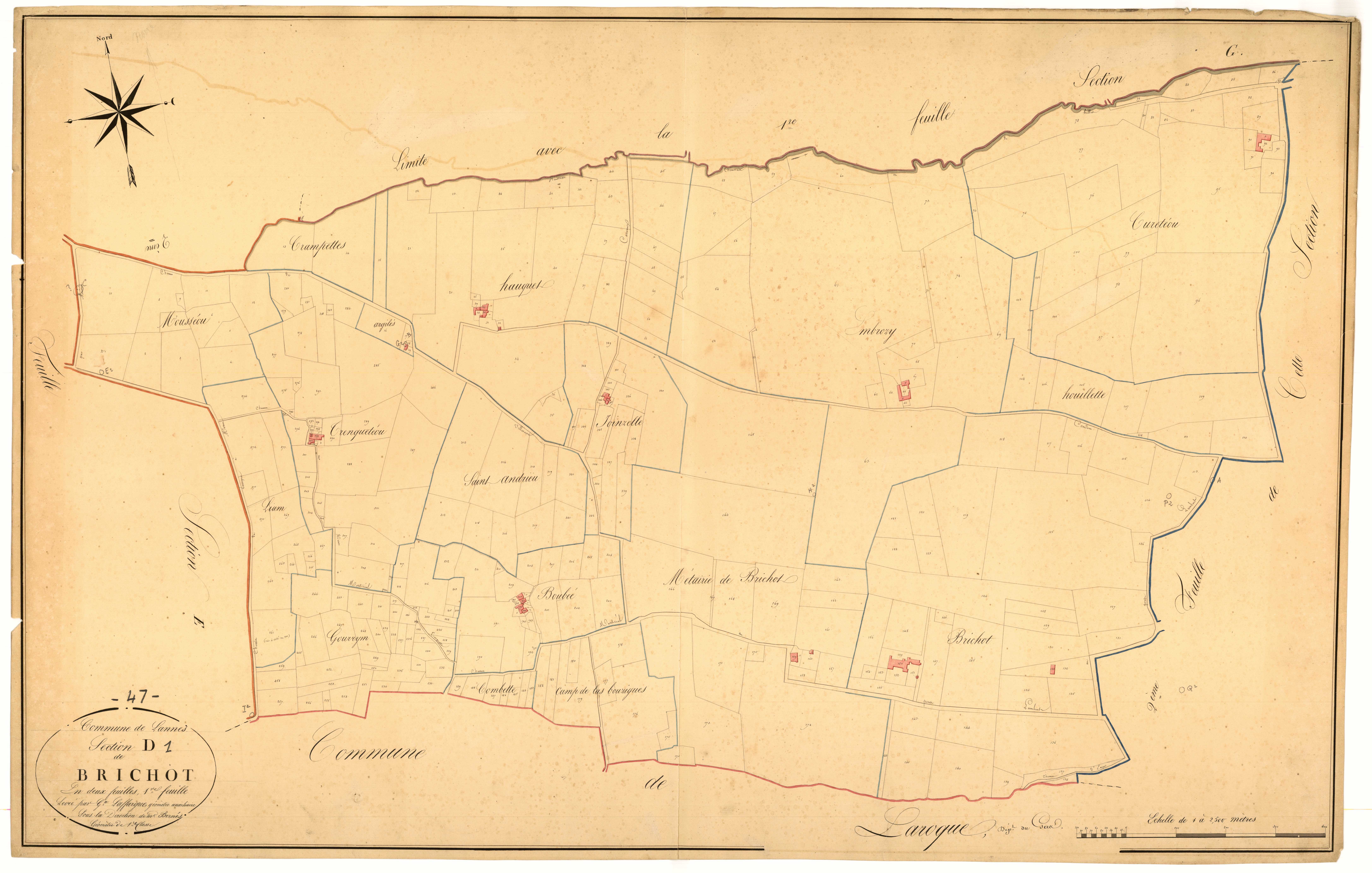 Plan napoléonien, atlas-D1 Brichot, Lannes