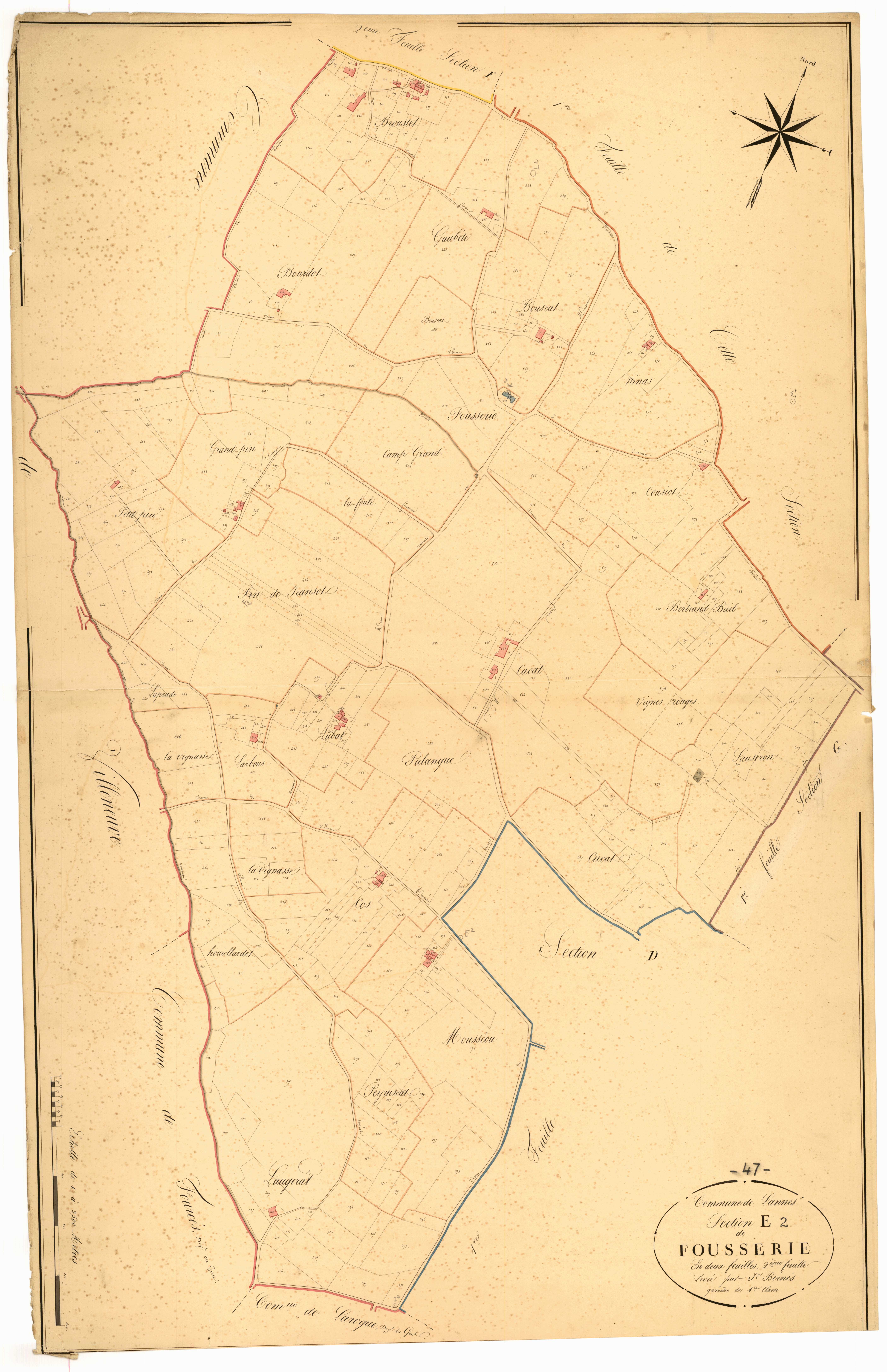 Plan napoléonien, atlas-E2 Fousserie, Lannes