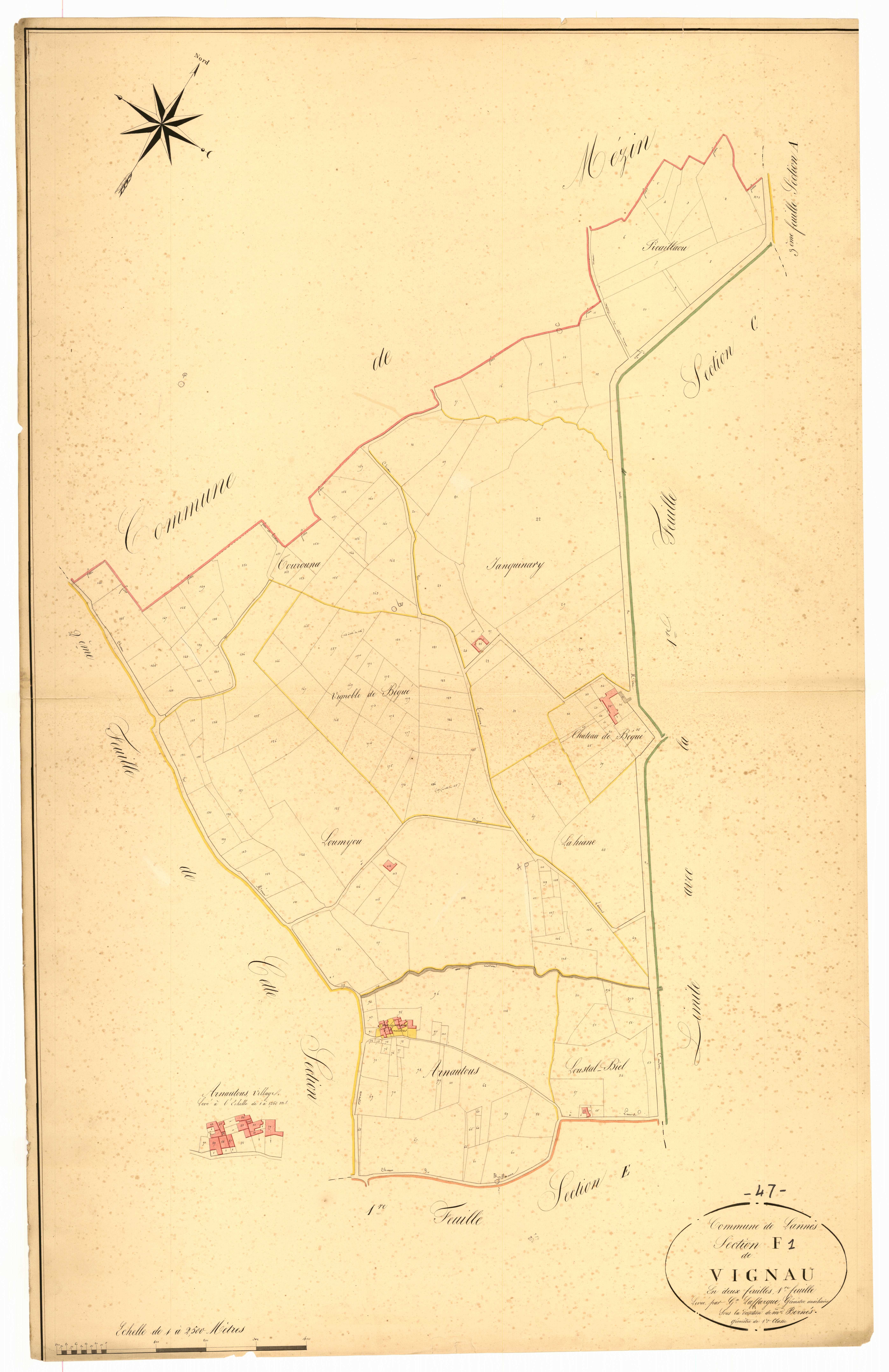 Plan napoléonien, atlas-F1 Vignau, Lannes