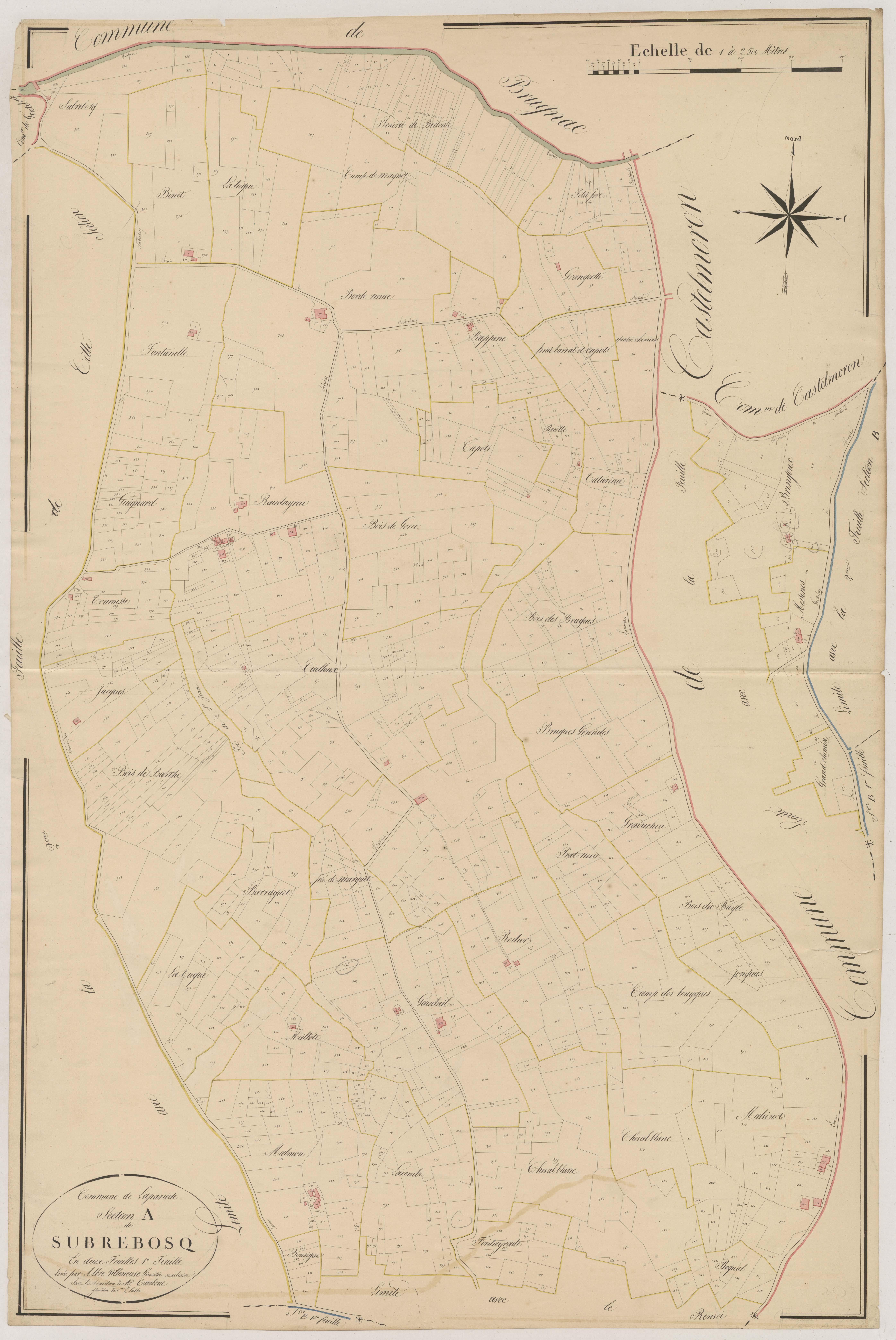 Plan napoléonien, atlas-A1 Subrebosq, Laparade