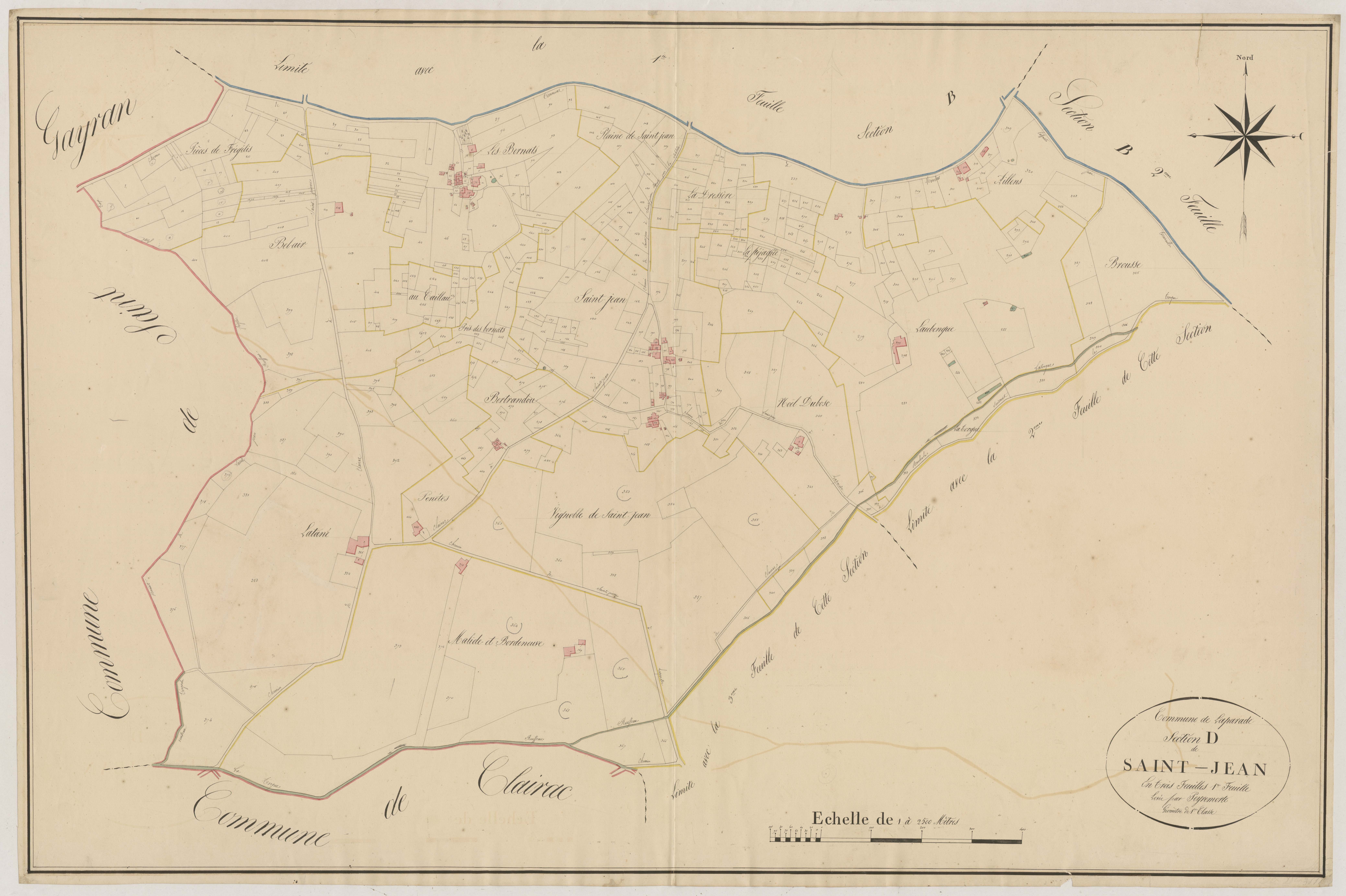 Plan napoléonien, atlas-D1 Saint-Jean, Laparade