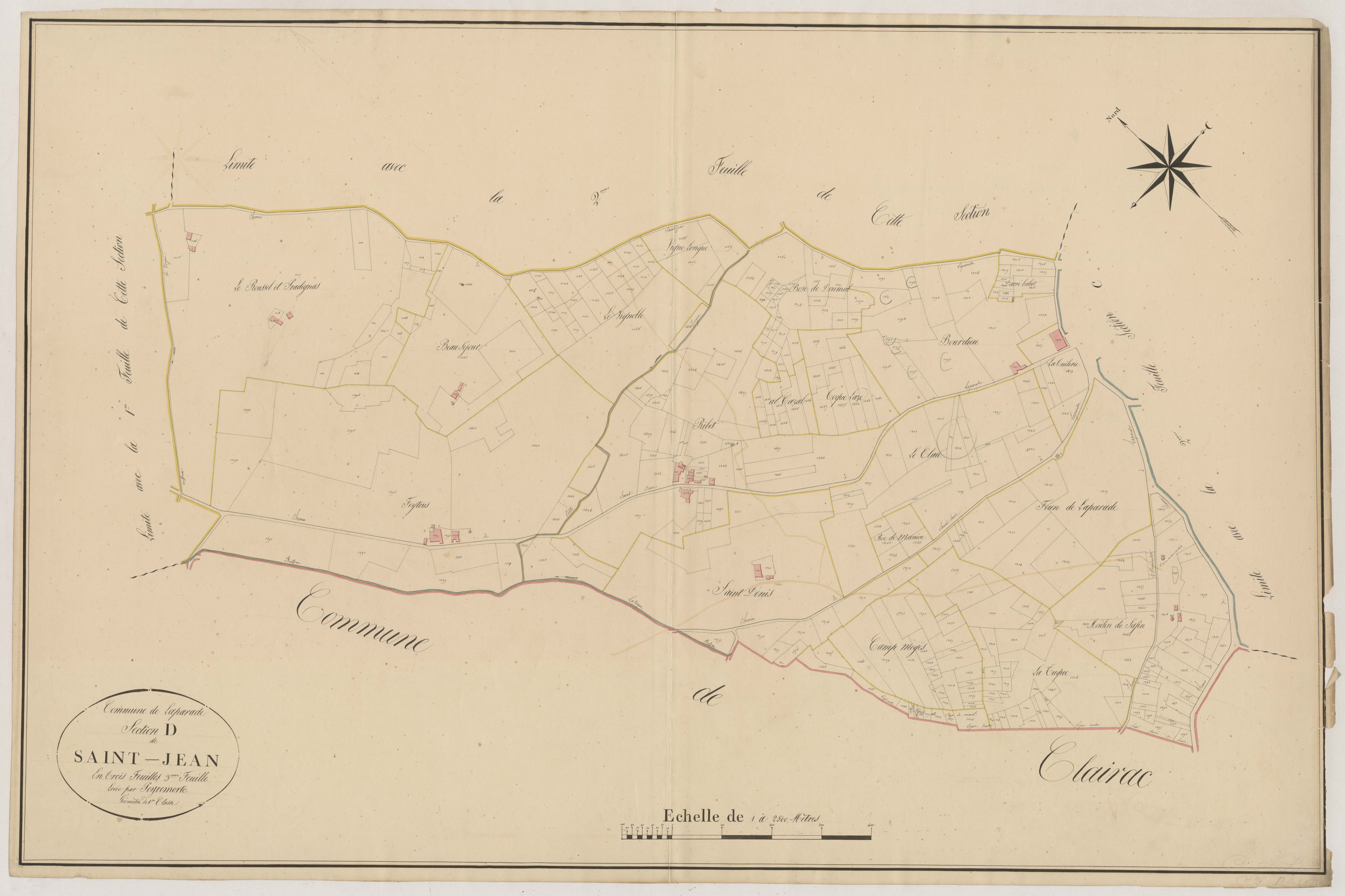 Plan napoléonien, atlas-D3 Saint-Jean, Laparade
