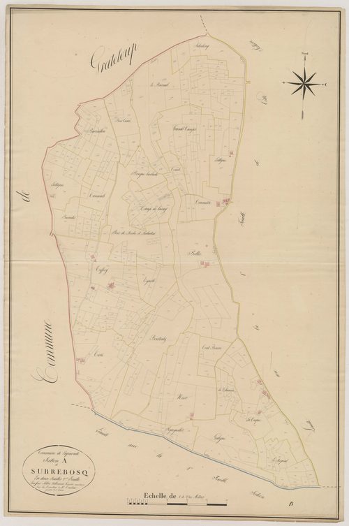 Plan napoléonien, atlas-A2 Subrebosq, Laparade