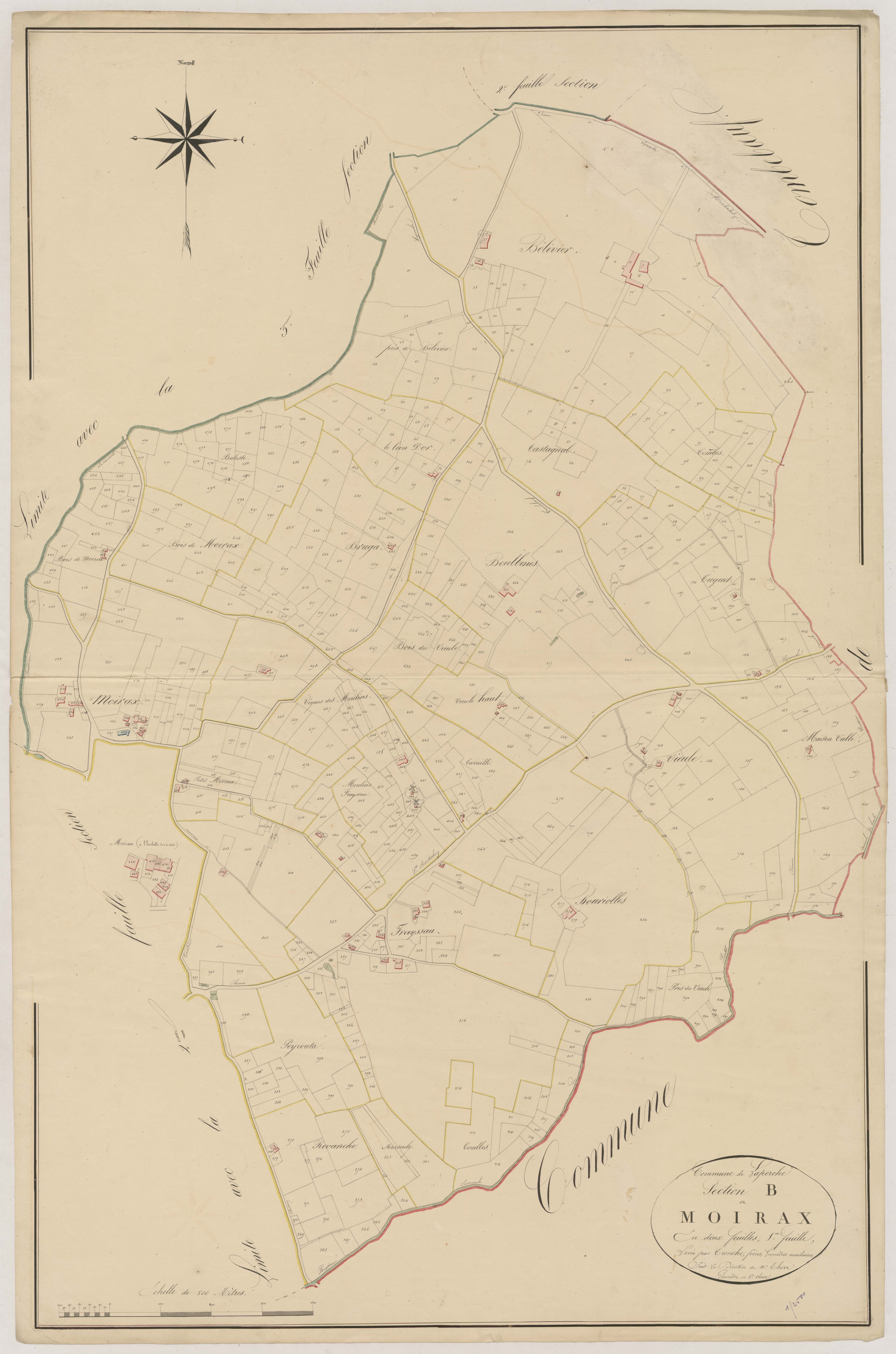 Plan napoléonien, atlas-B1 Moirax, Laperche