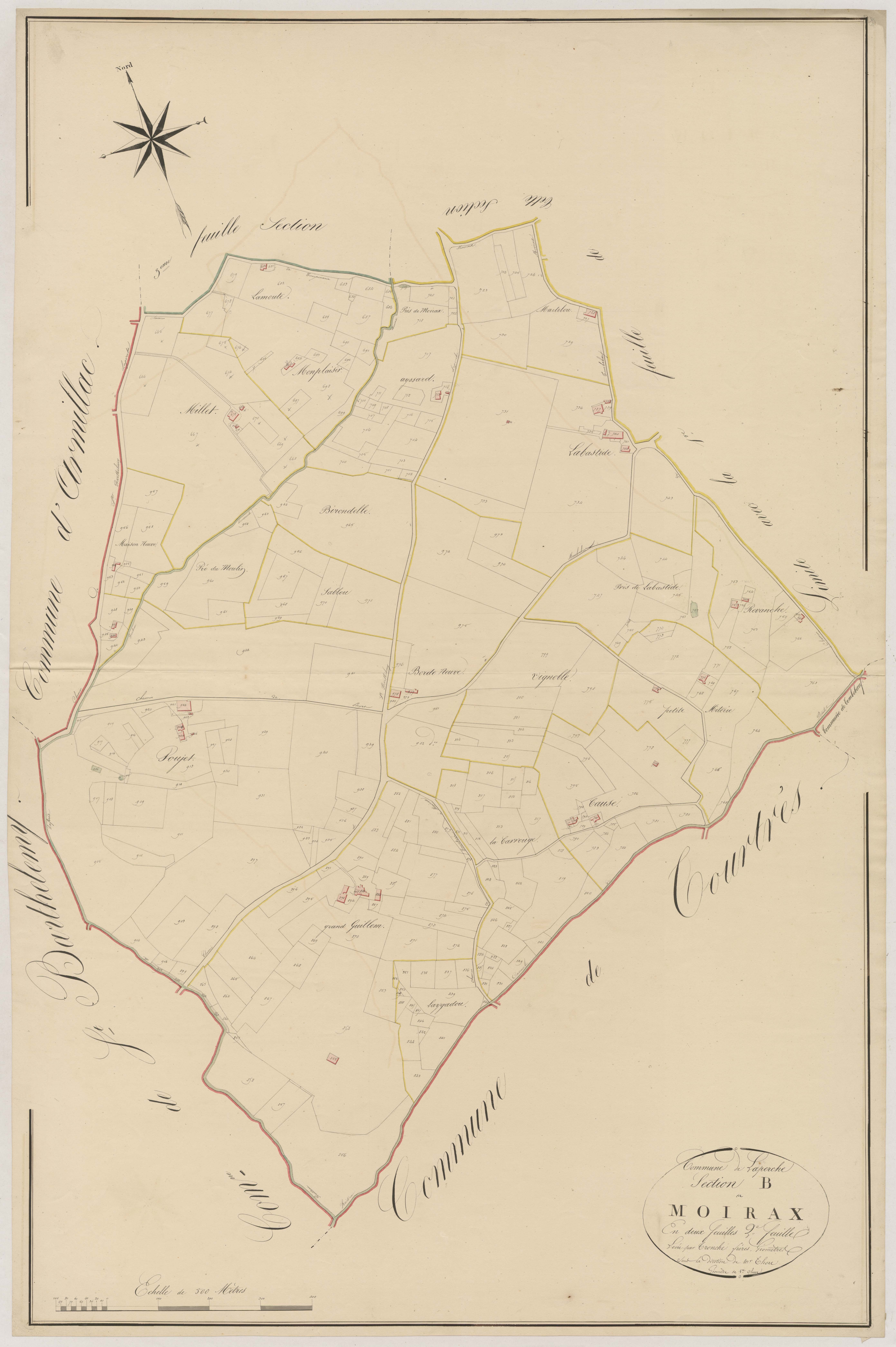 Plan napoléonien, atlas-B2 Moirax, Laperche
