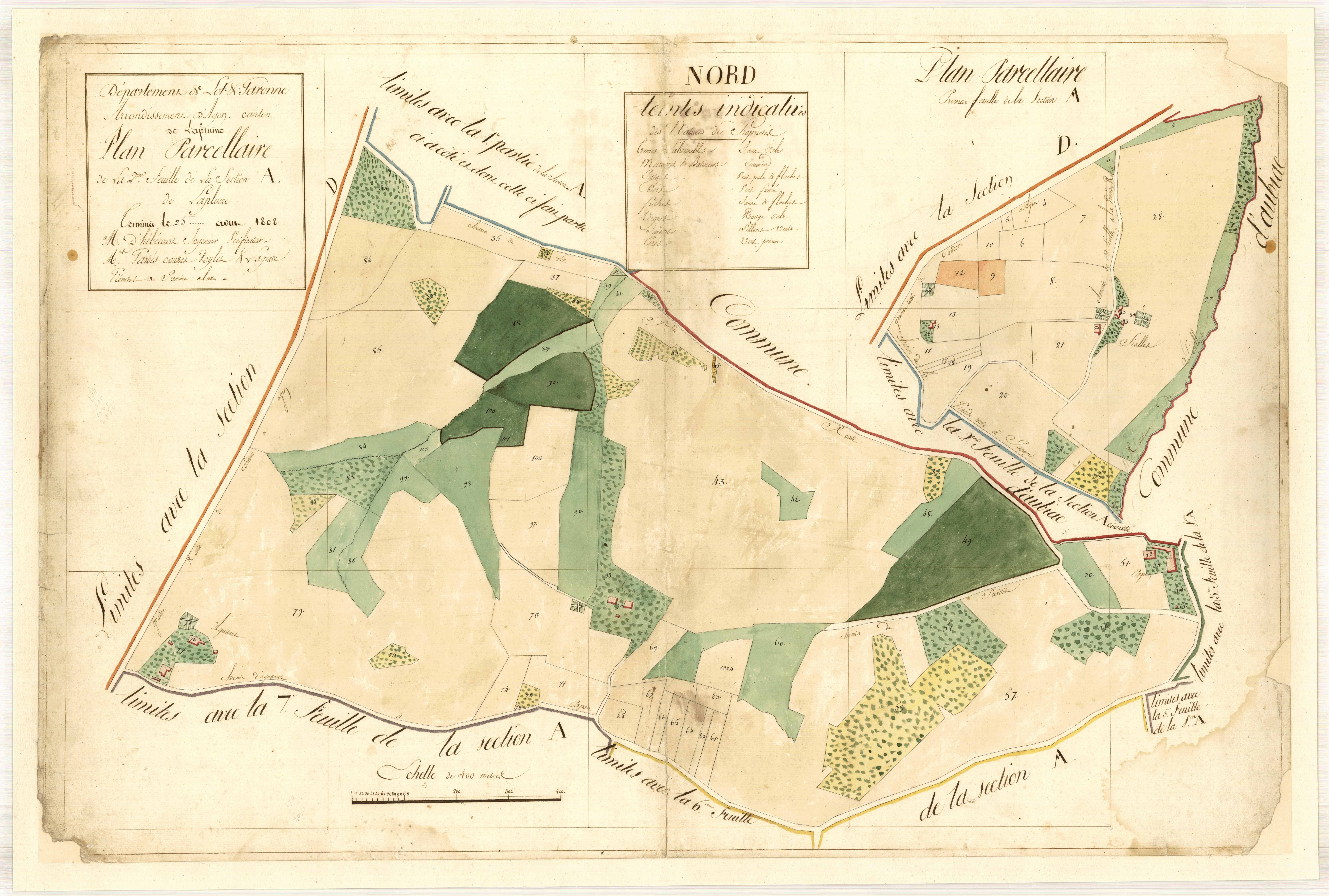 Plan primitif, feuille-A1, Laplume