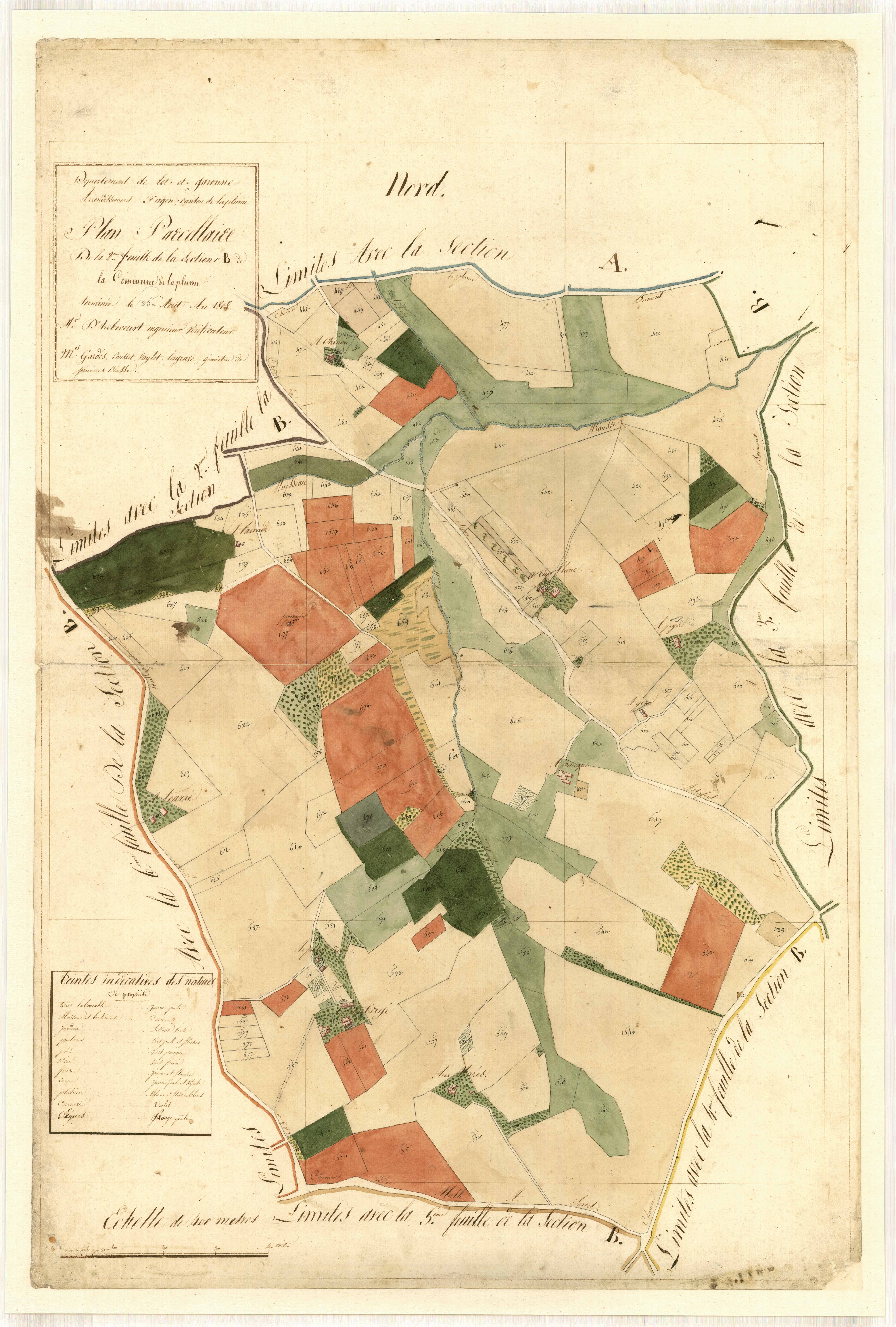 Plan primitif, feuille-B2, Laplume