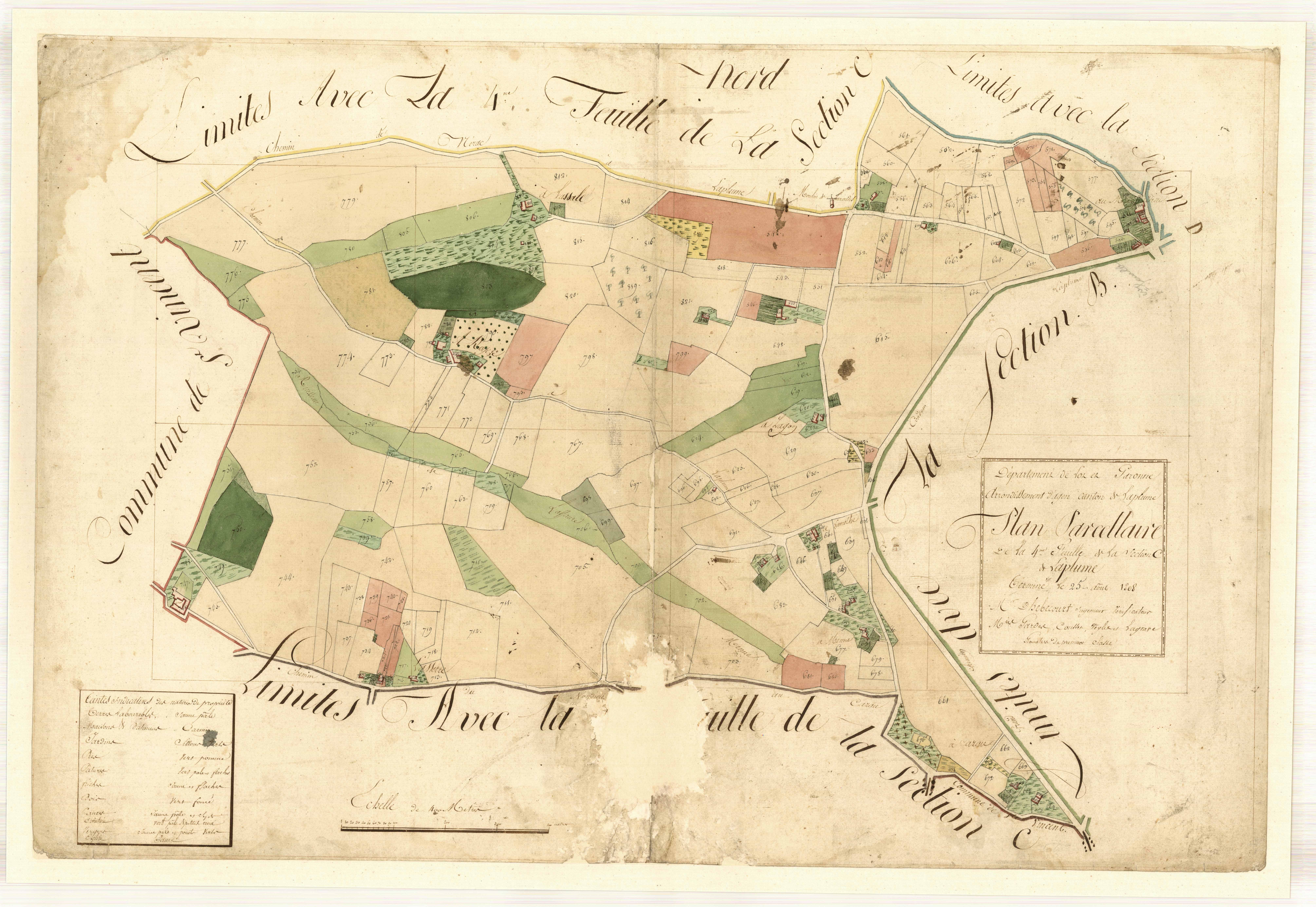 Plan primitif, feuille-C4, Laplume