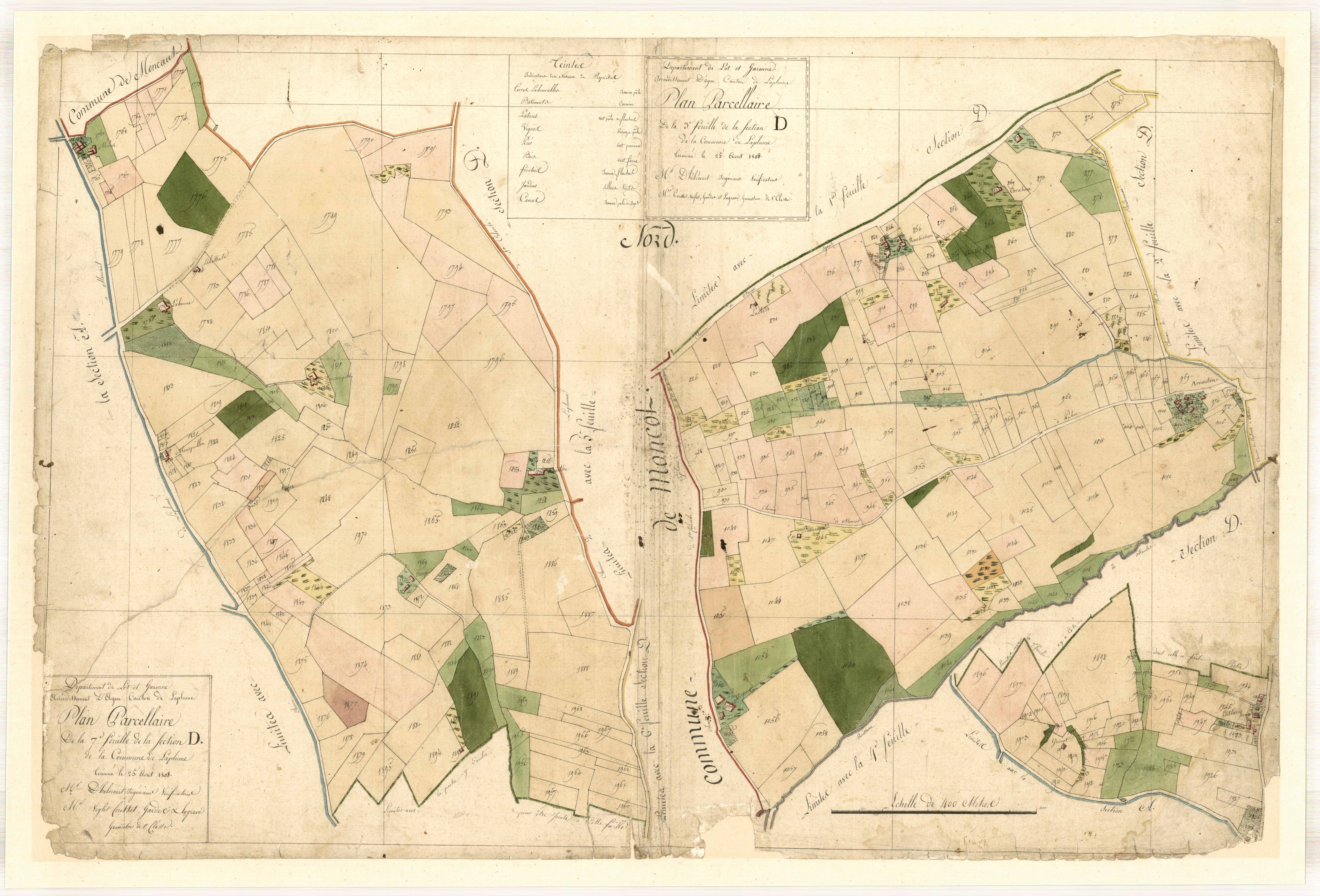 Plan primitif, feuille-D3, Laplume