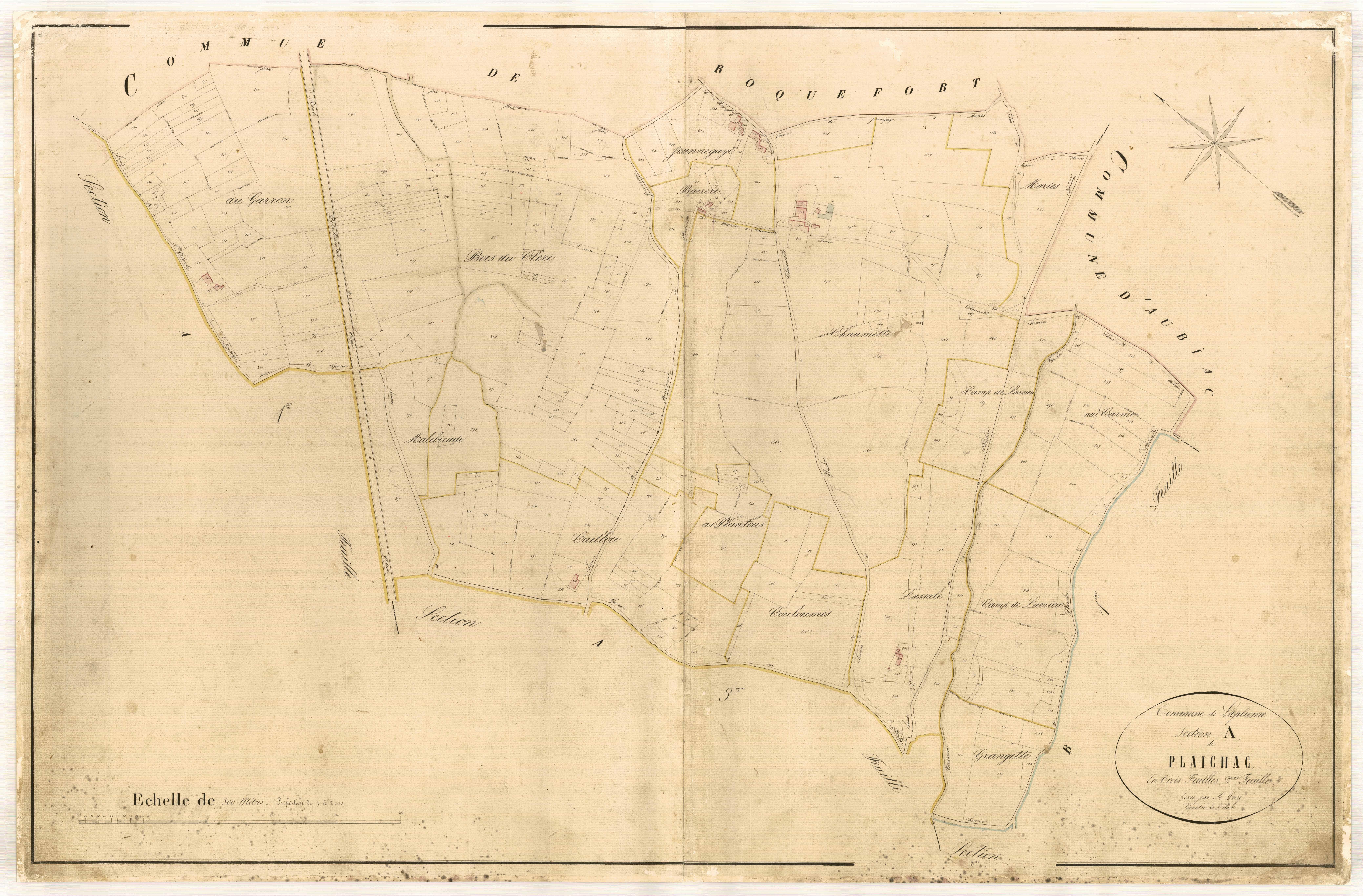 Plan napoléonien-A2 Plaichac, Laplume