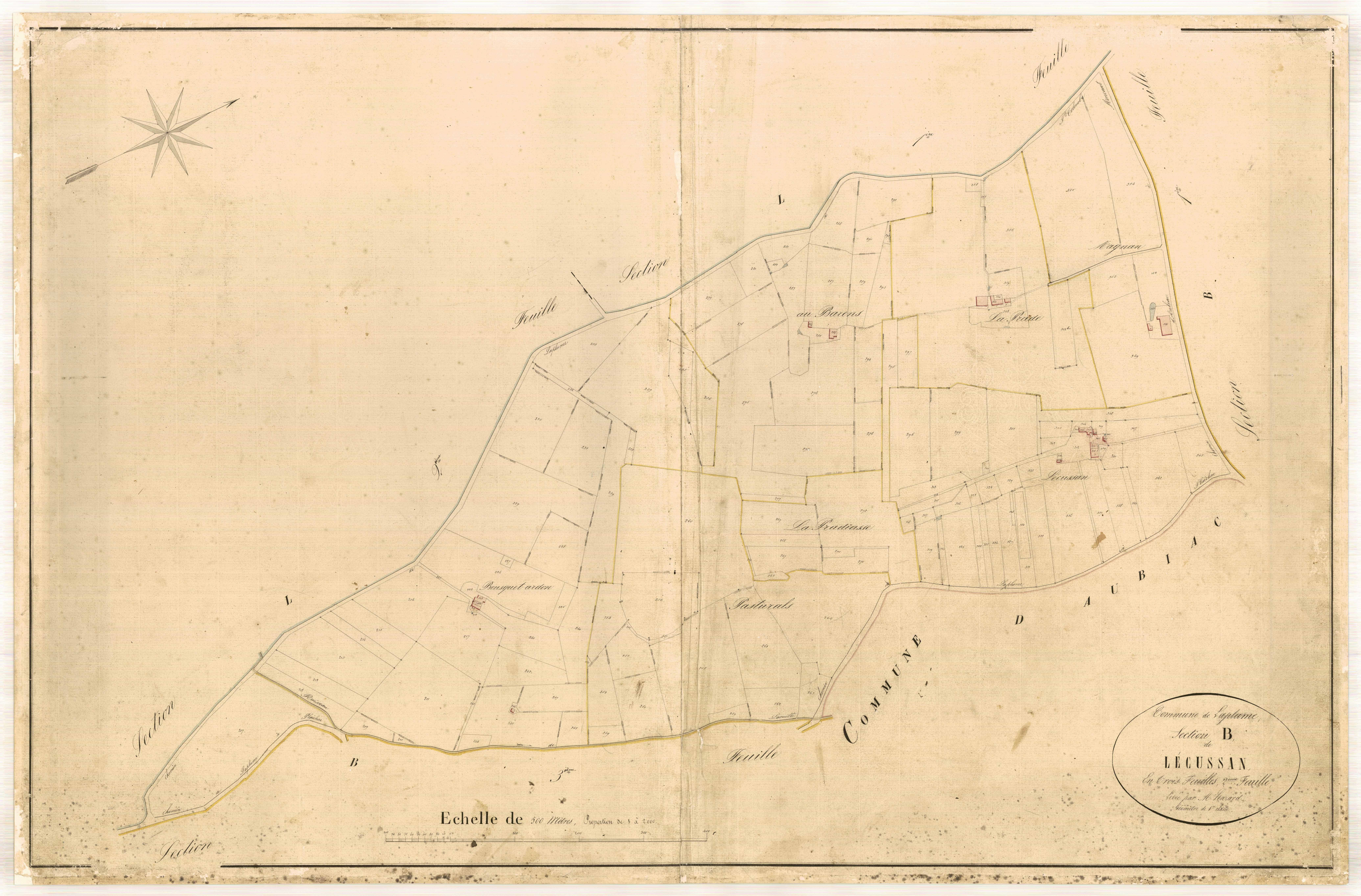 Plan napoléonien-B2 Lécussan, Laplume
