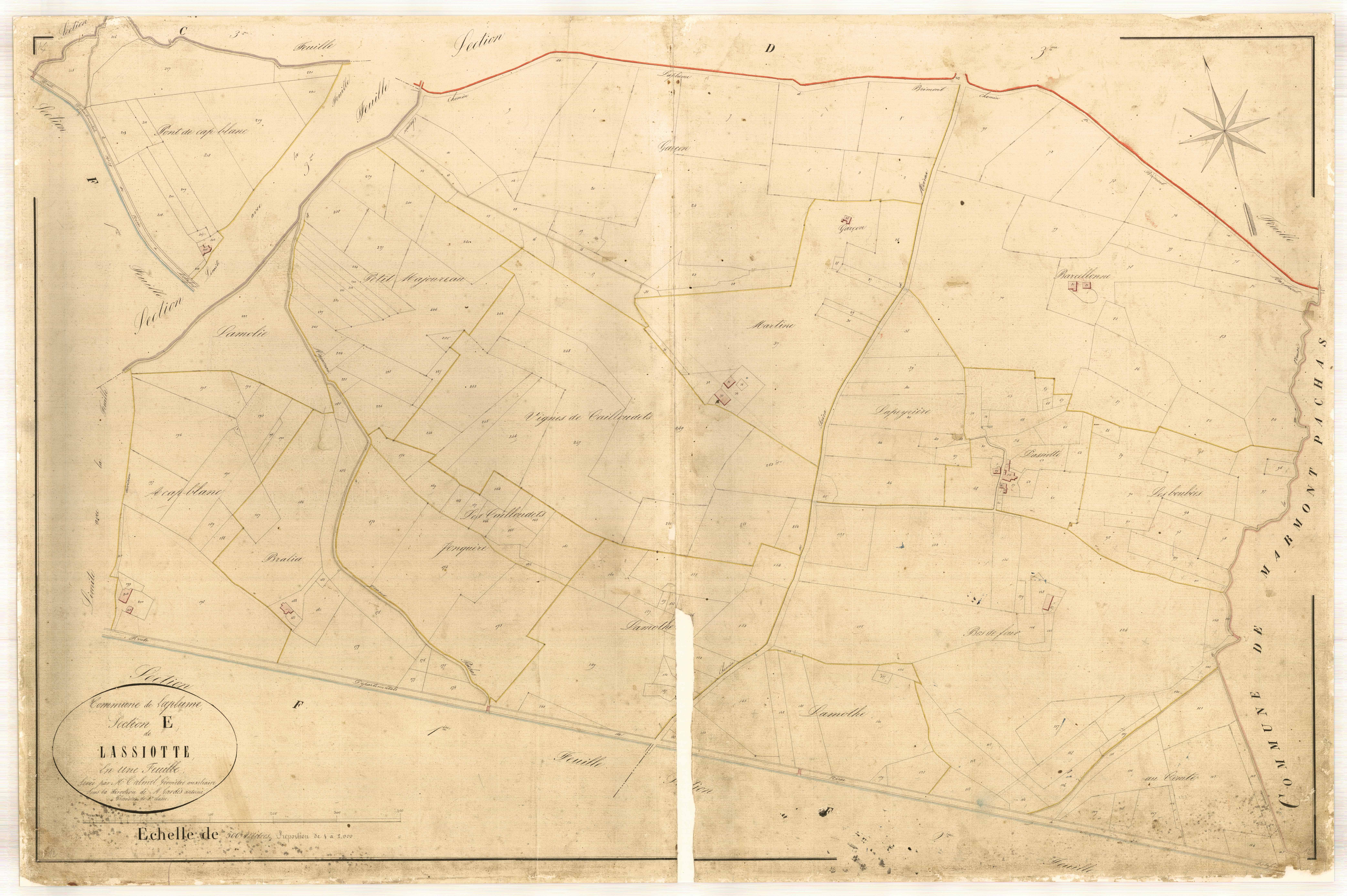 Plan napoléonien-E Lassiotte, Laplume