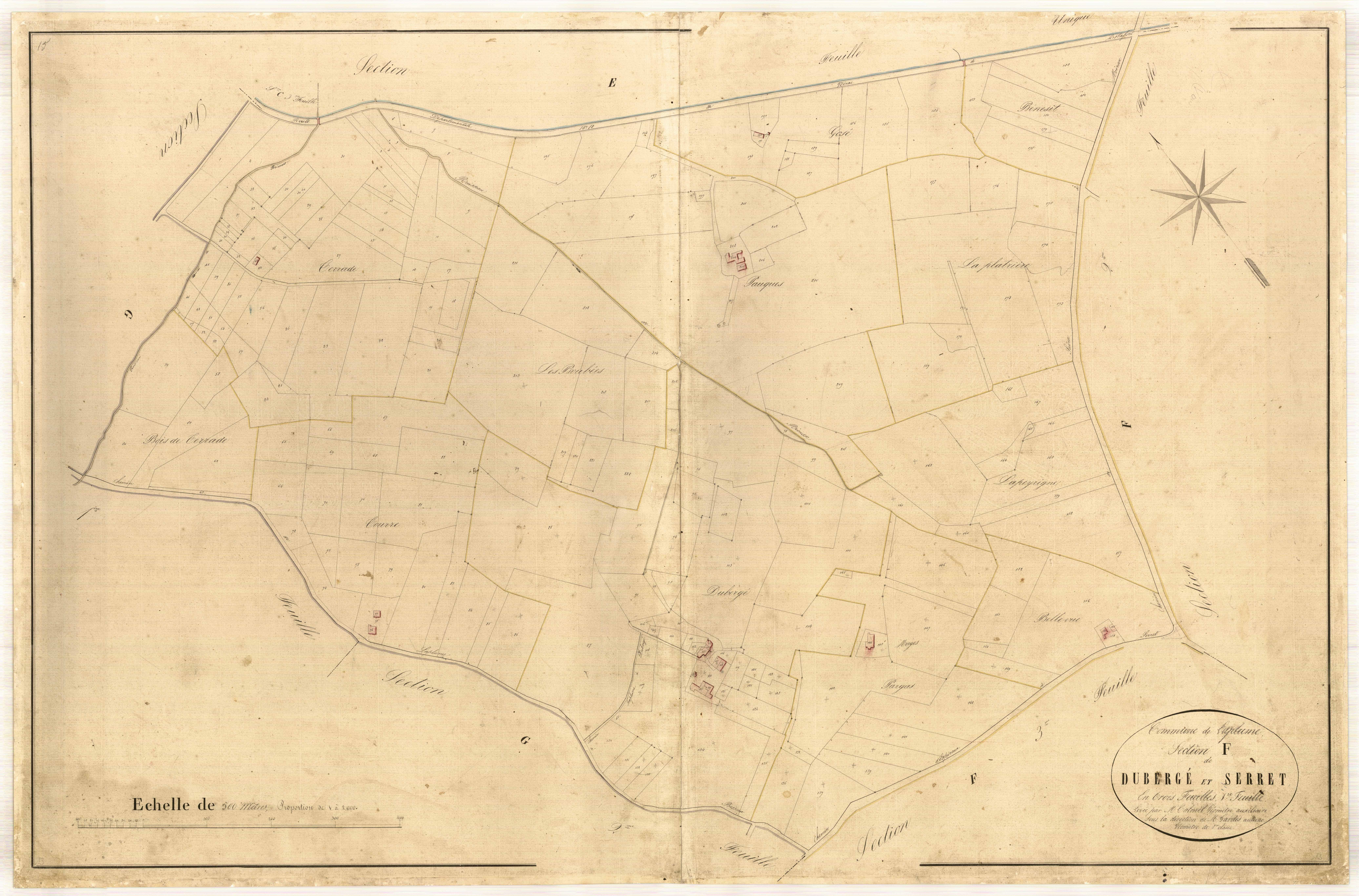 Plan napoléonien-F1 Dubergé et Serret, Laplume