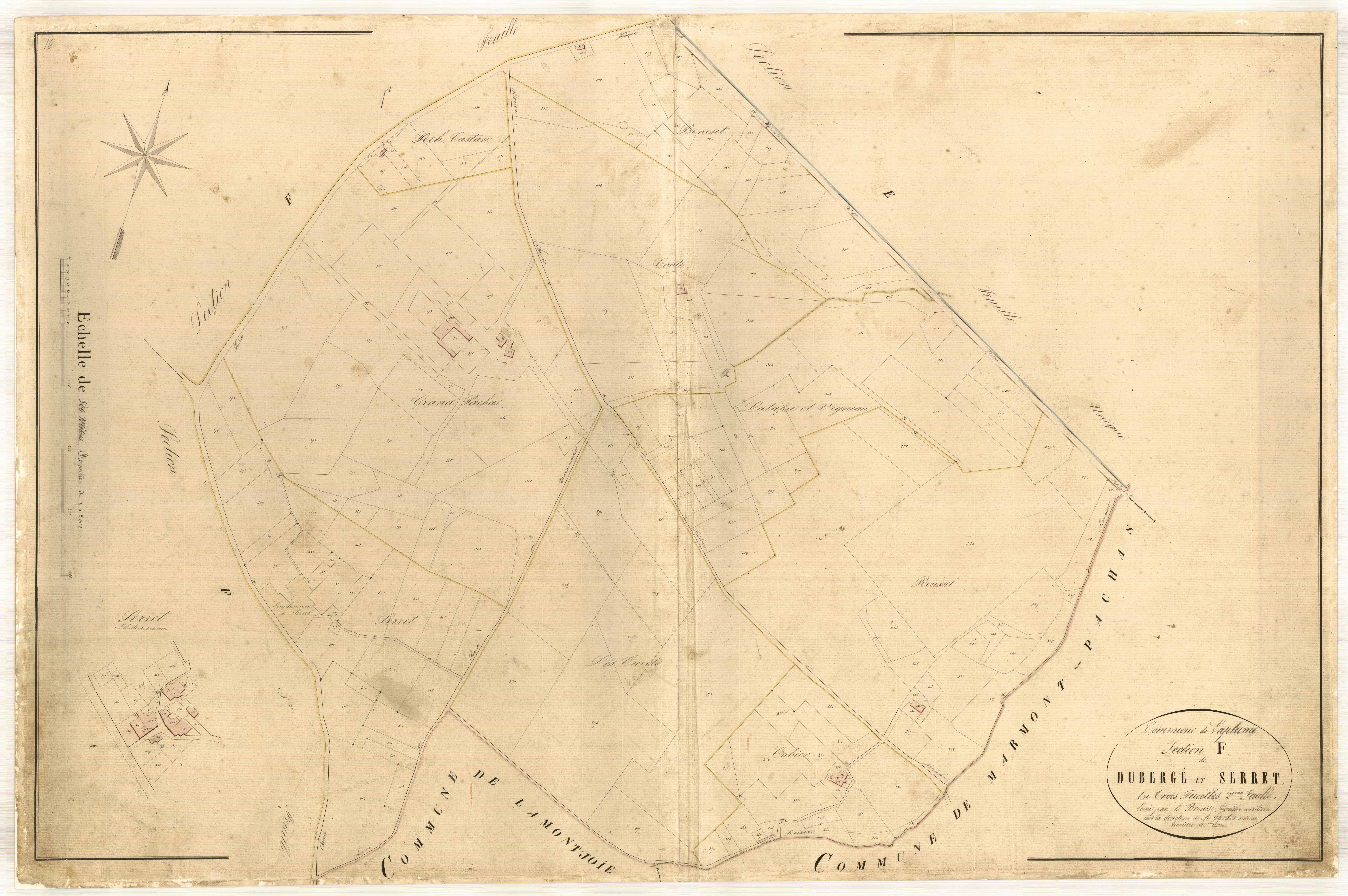 Plan napoléonien-F2 Dubergé et Serret, Laplume