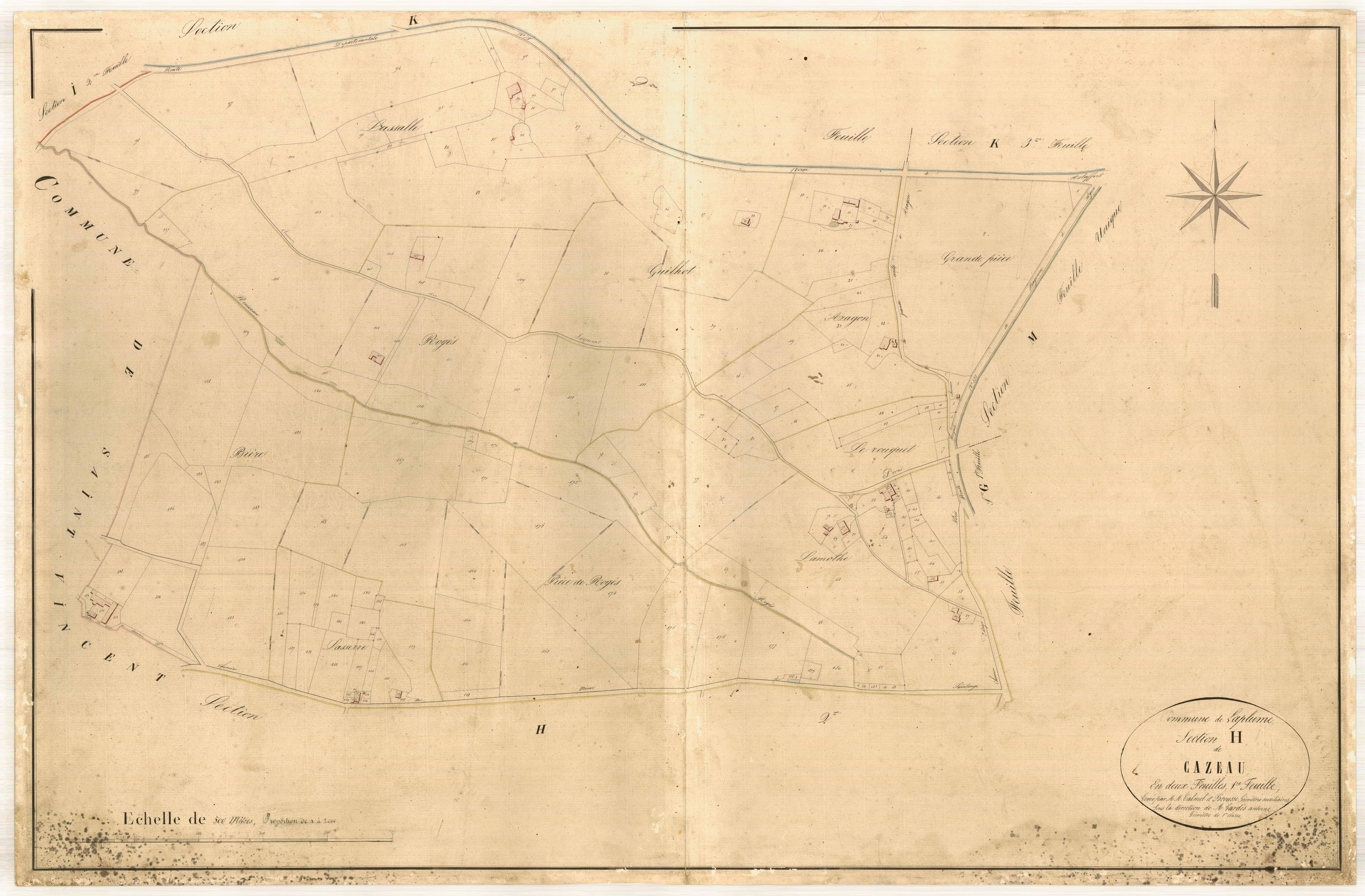 Plan napoléonien-H1 Caseau, Laplume