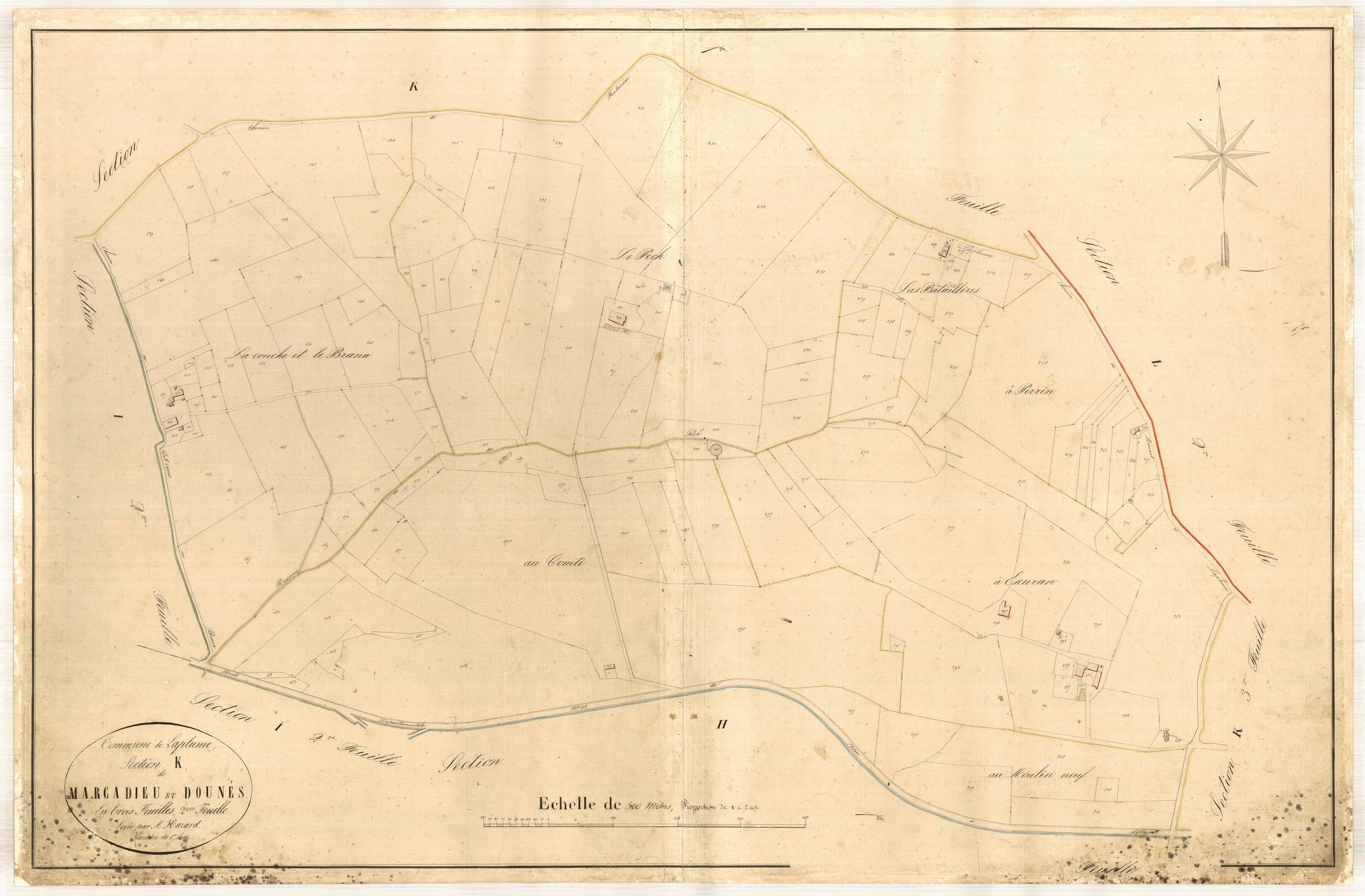Plan napoléonien-K2 Marcadieu et Dounès, Laplume