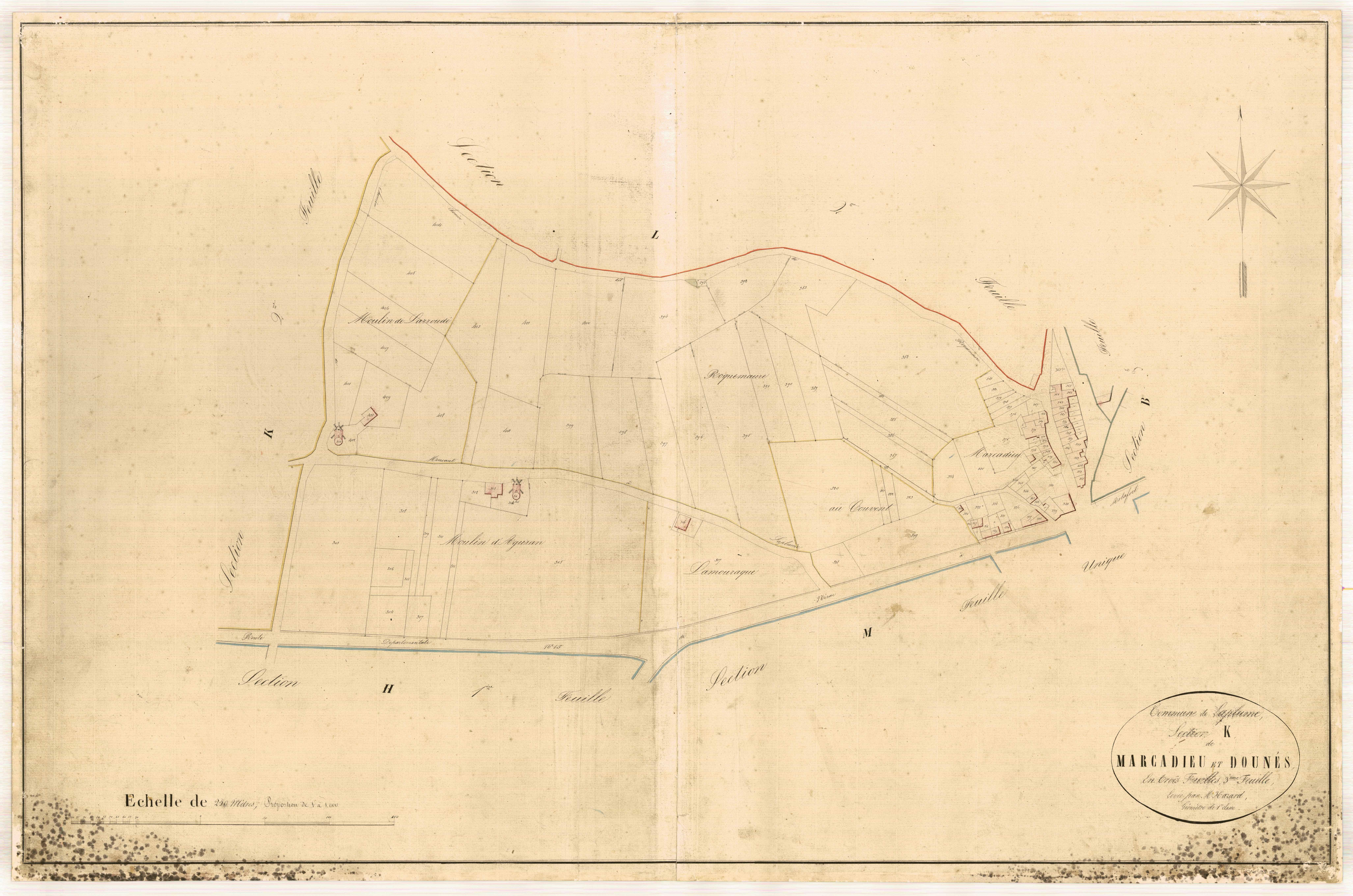 Plan napoléonien-K3 Marcadieu et Dounès, Laplume