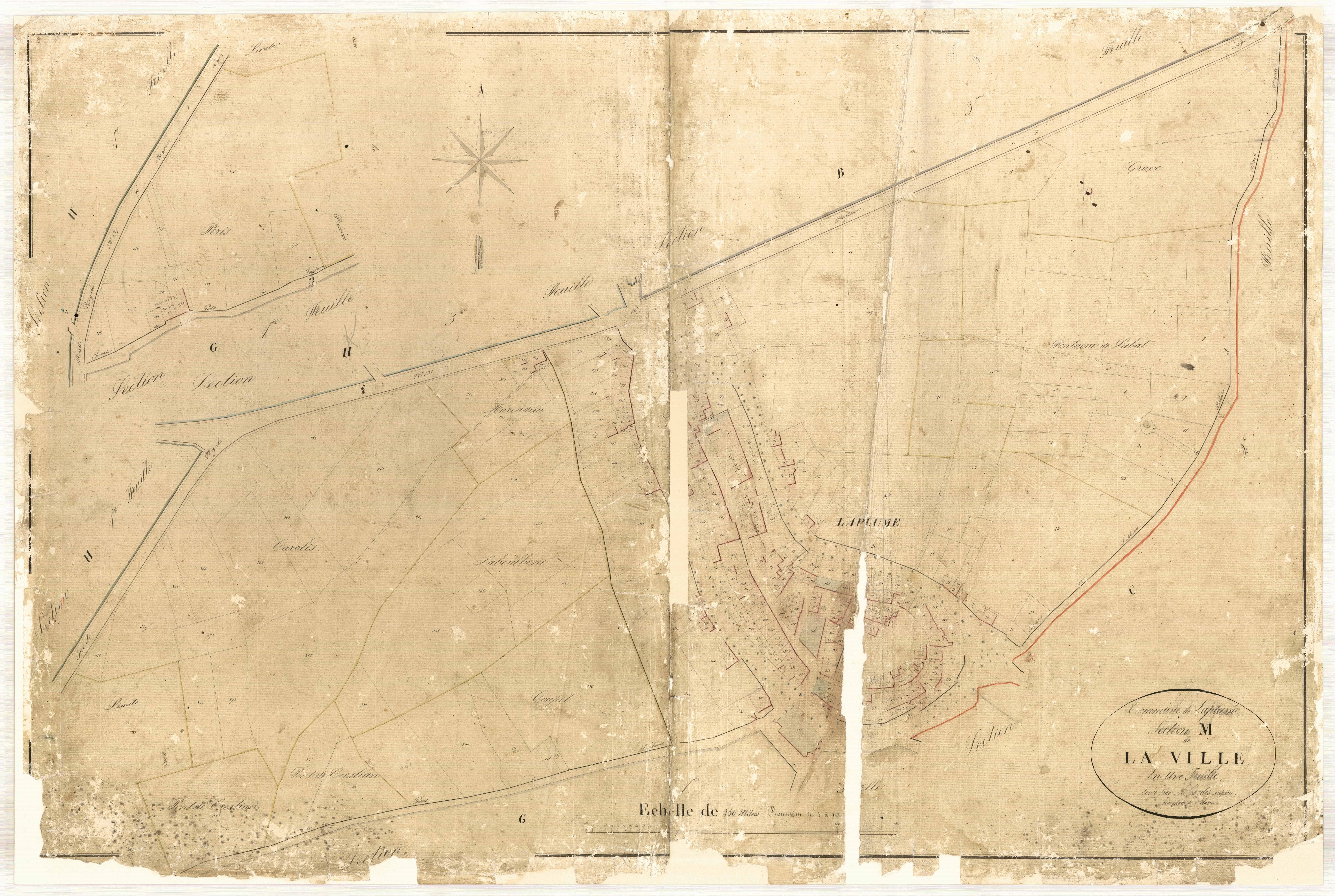 Plan napoléonien-M La Ville, Laplume