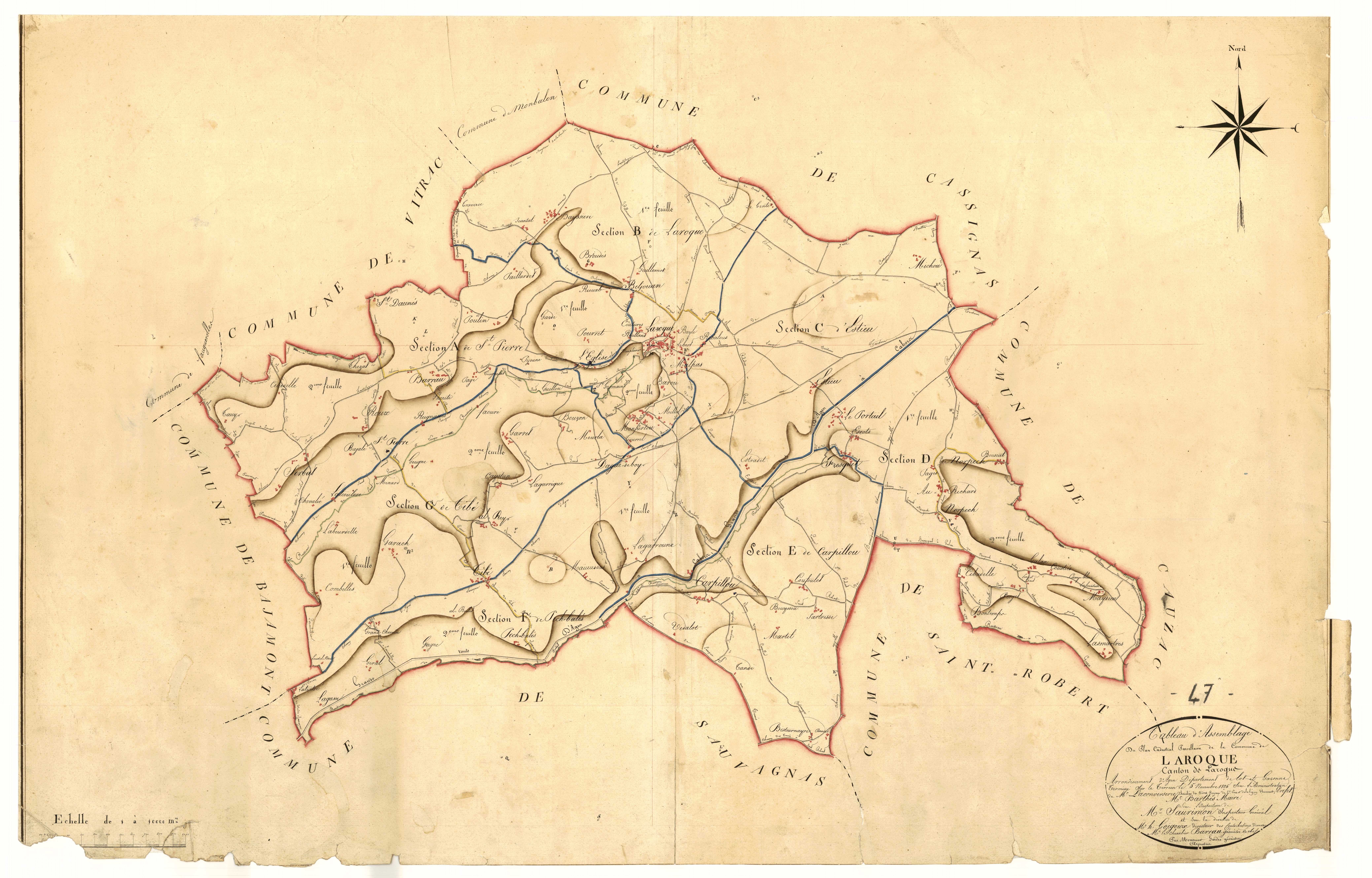 Plan napoléonien, atlas-TA, Laroque-Timbaut