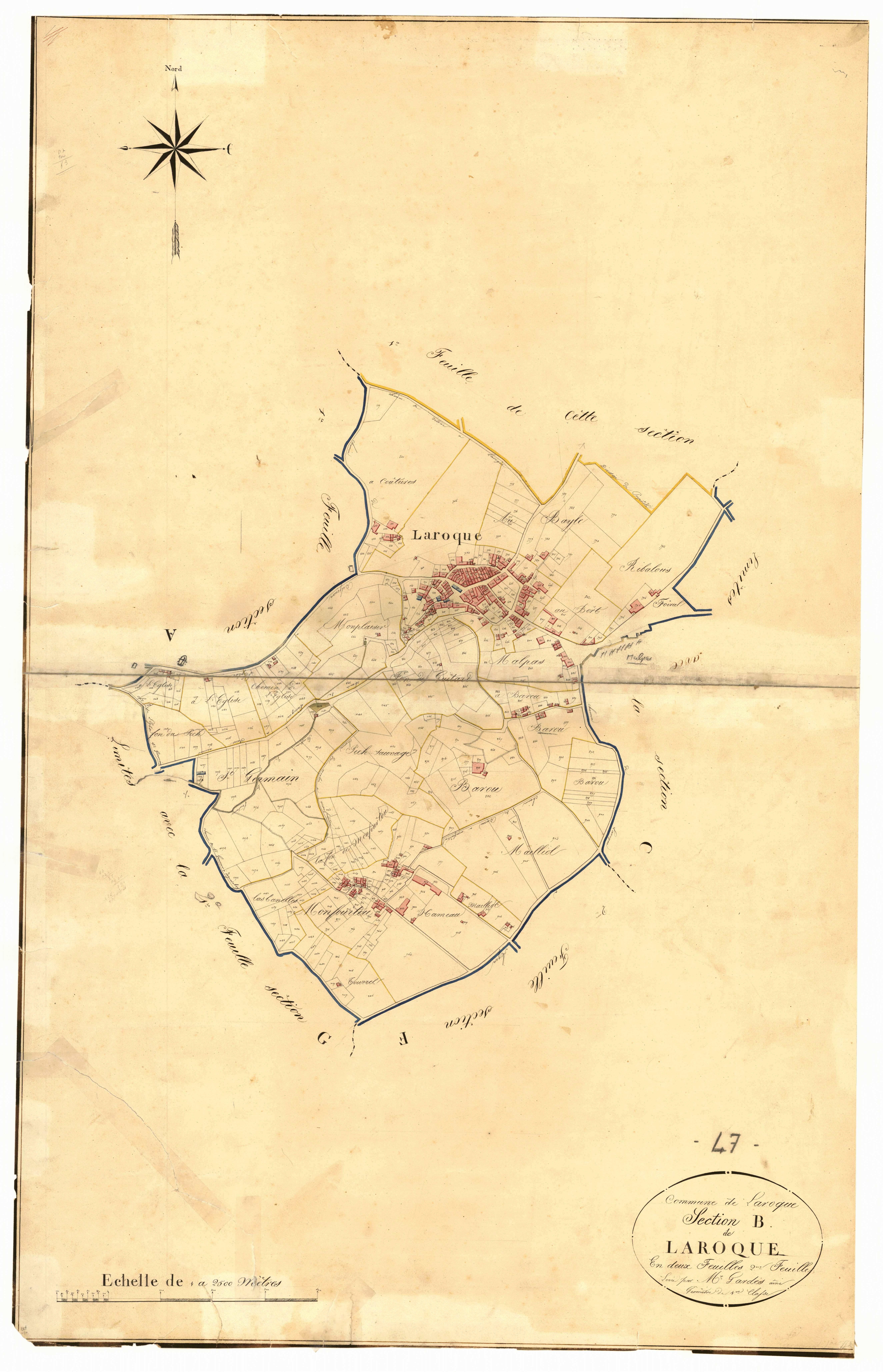 Plan napoléonien, atlas-B2 Laroque, Laroque-Timbaut
