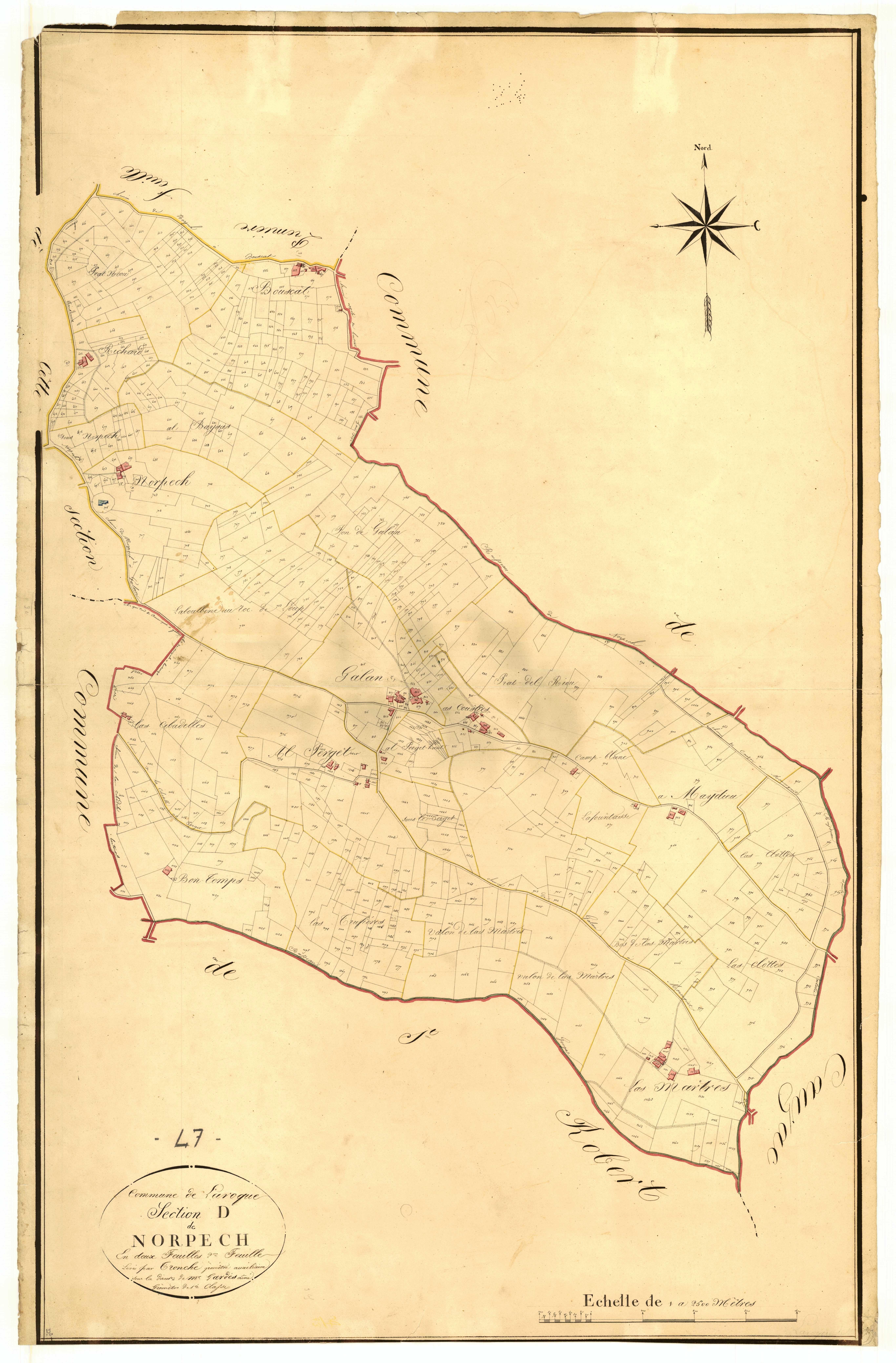 Plan napoléonien, atlas-D2 Norpech, Laroque-Timbaut