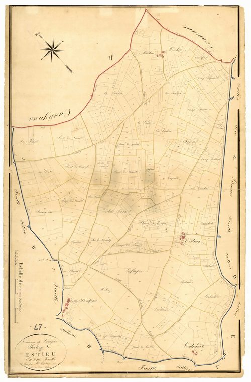Plan napoléonien, atlas-C Estieu, Laroque-Timbaut