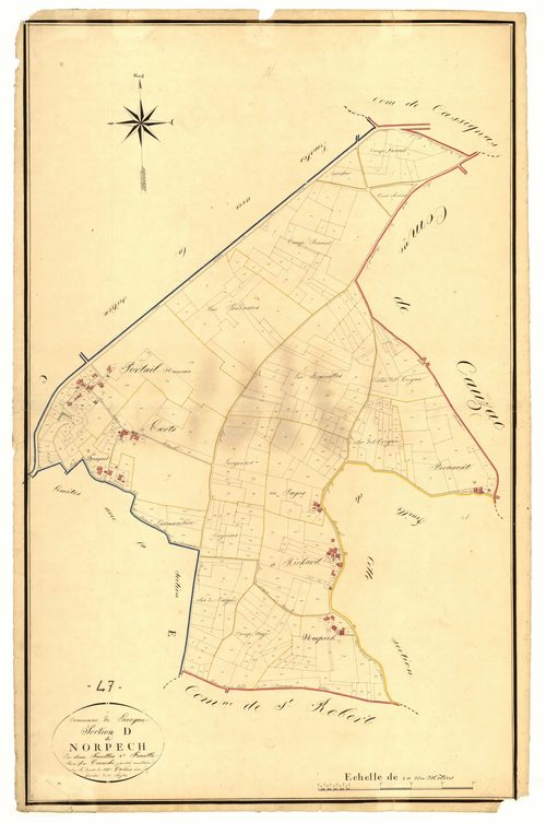 Plan napoléonien, atlas-D1 Norpech, Laroque-Timbaut