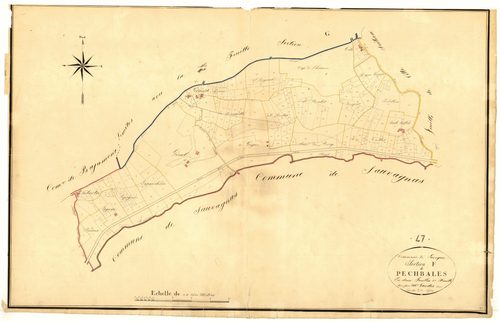 Plan napoléonien, atlas-F1 Pechbales, Laroque-Timbaut