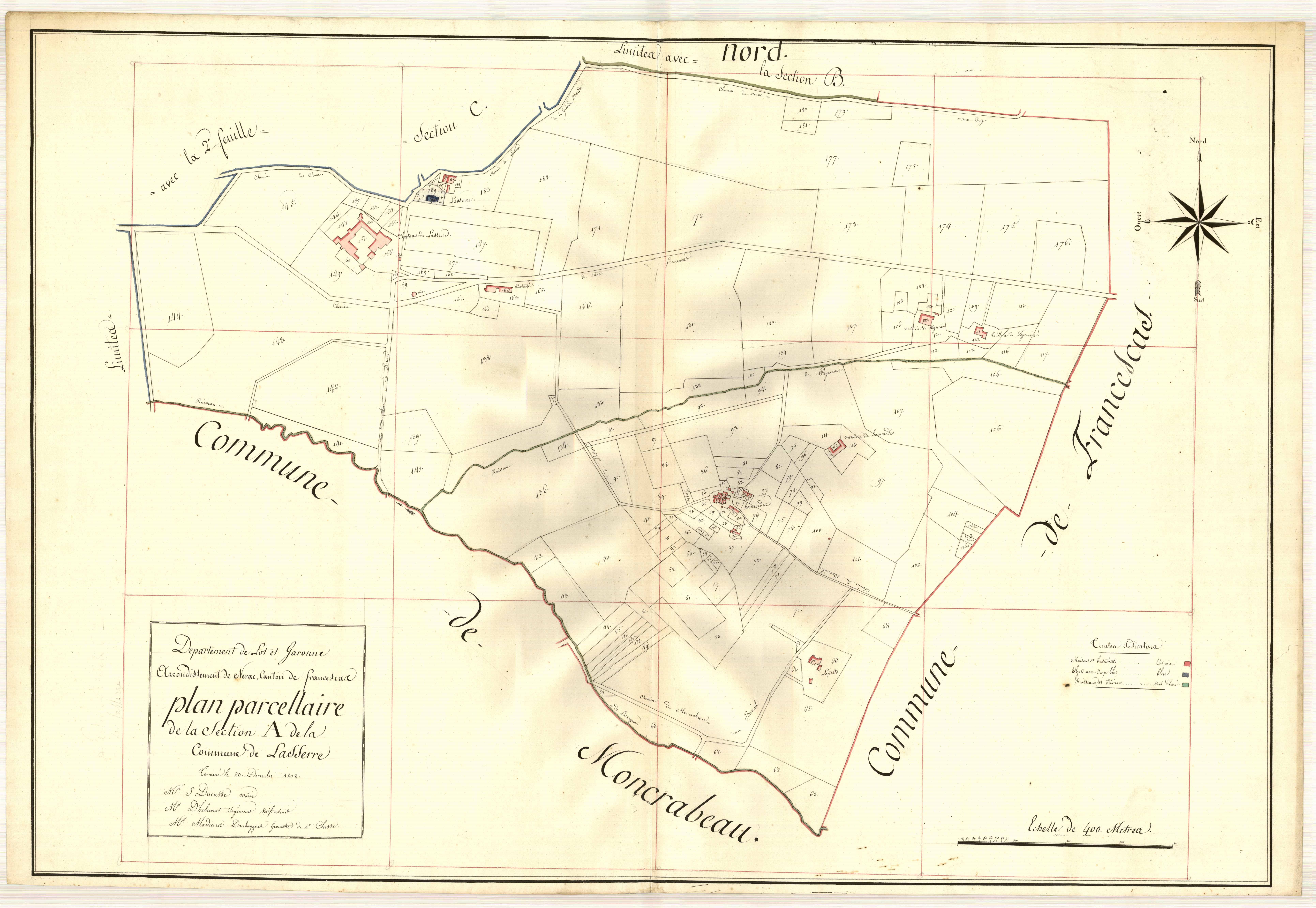 Plan primitif, atlas-A Château de Lasserre, Lasserre