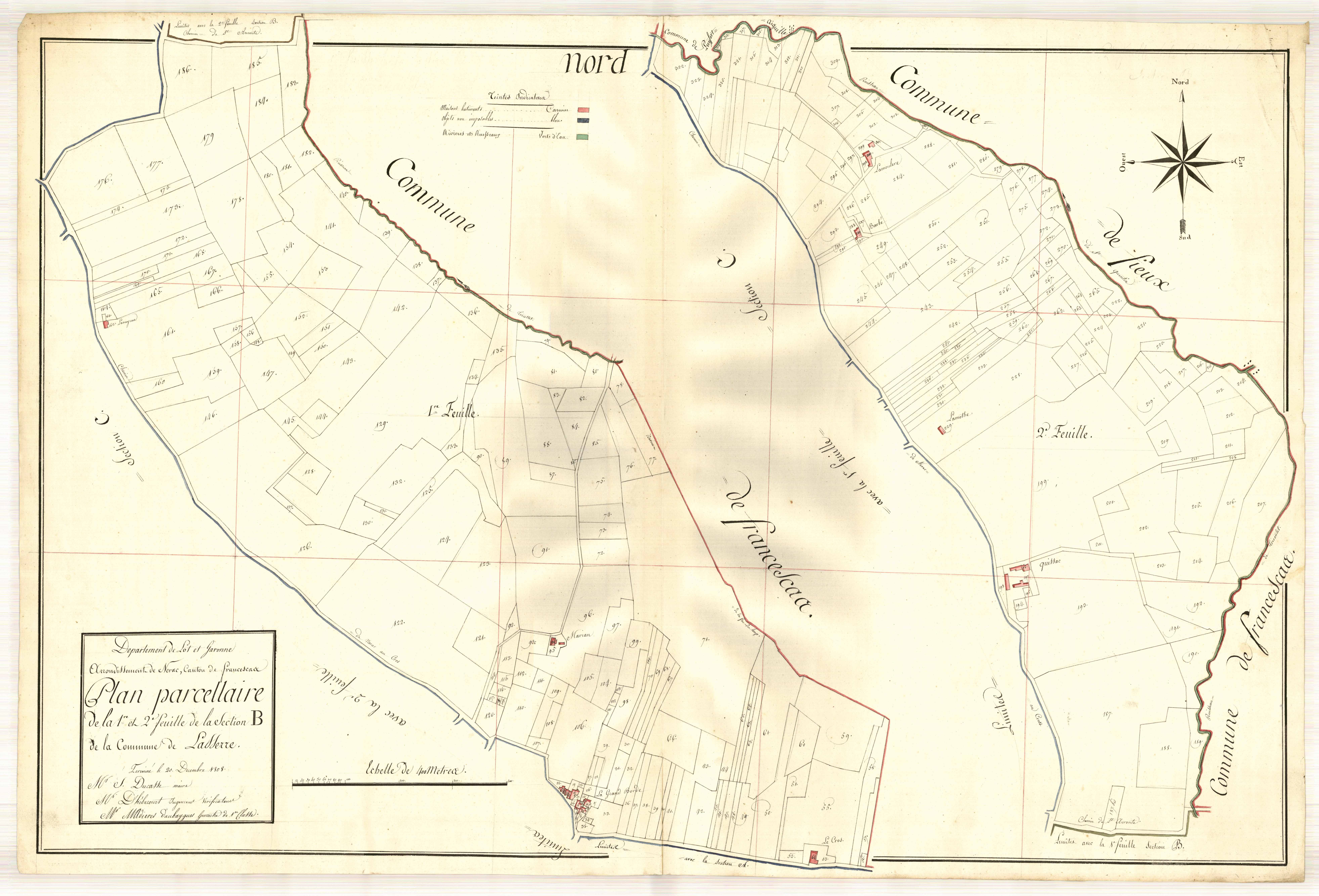 Plan primitif, atlas-B1 Quissac, Lasserre