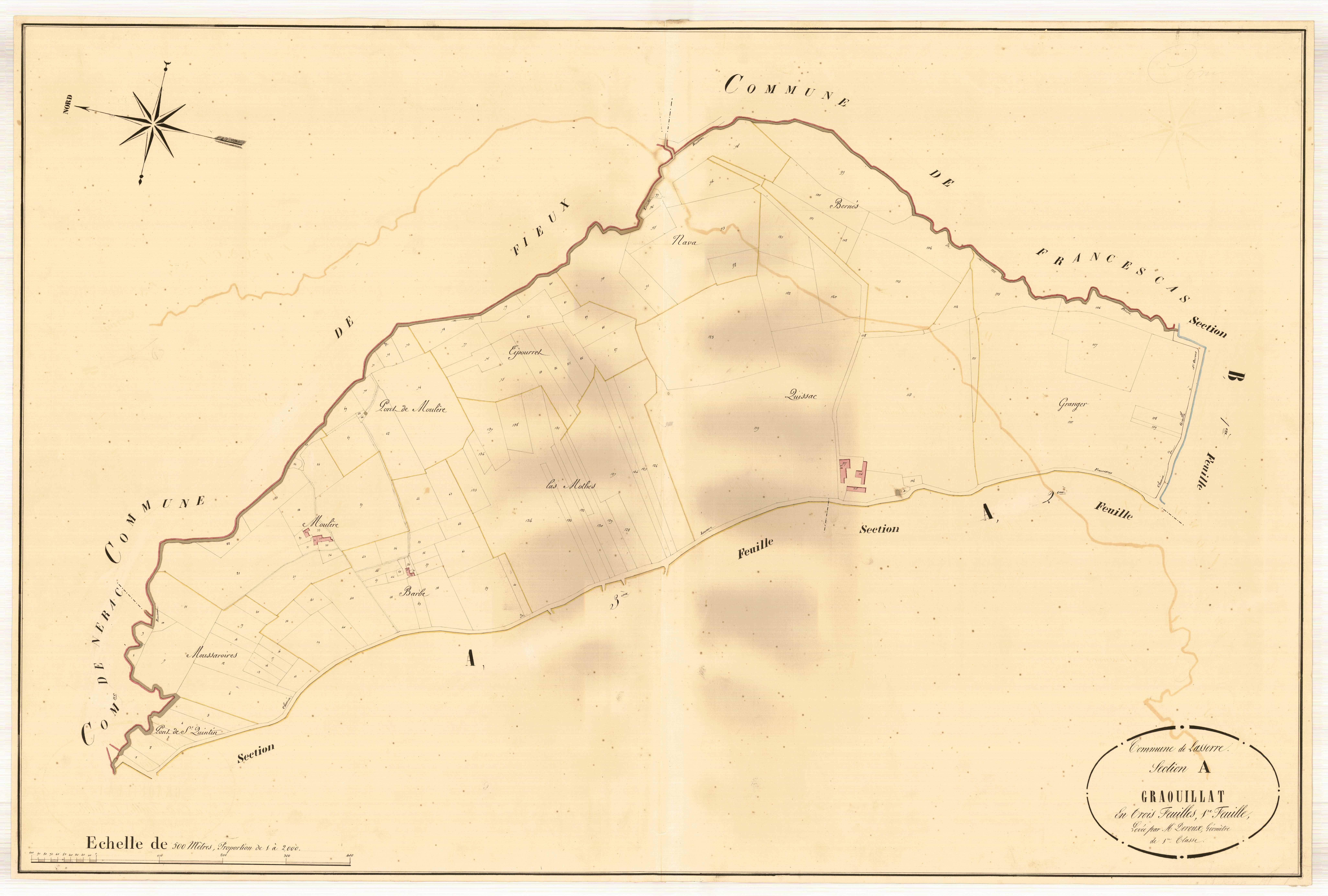 Plan napoléonien, atlas-A1 Graouillat, Lasserre