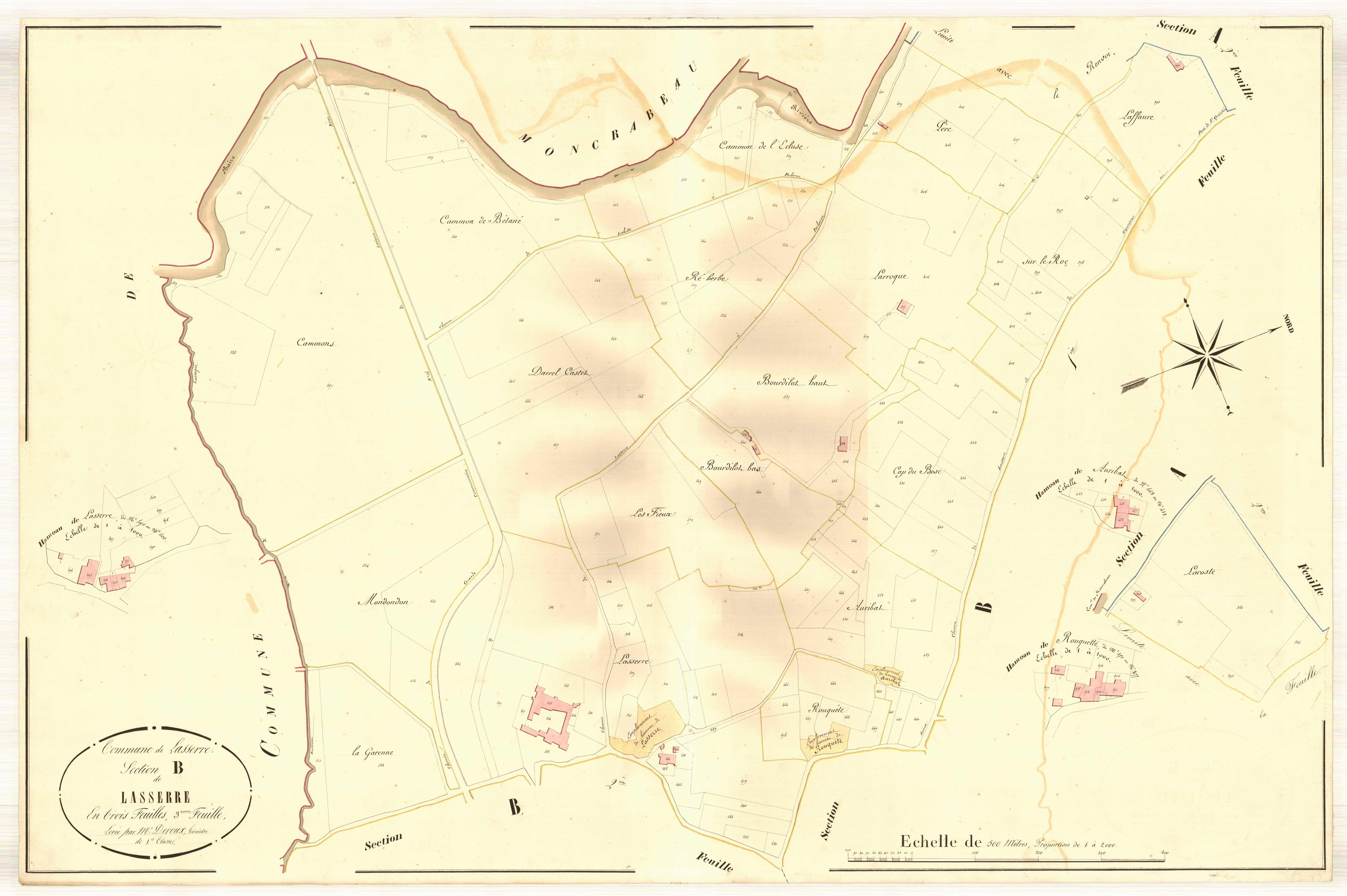 Plan napoléonien, atlas-B3 Lassesse, Lasserre