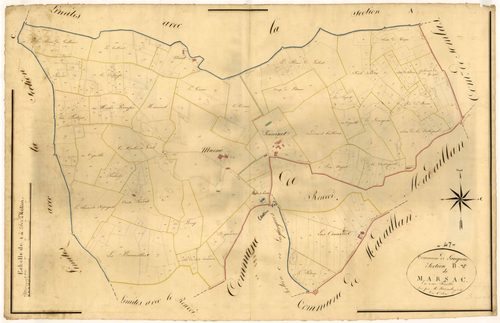 Plan napoléonien, atlas-B Marsac, Laugnac