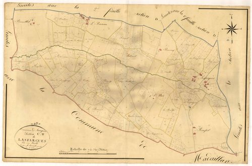 Plan napoléonien, atlas-C Lasfargues, Laugnac