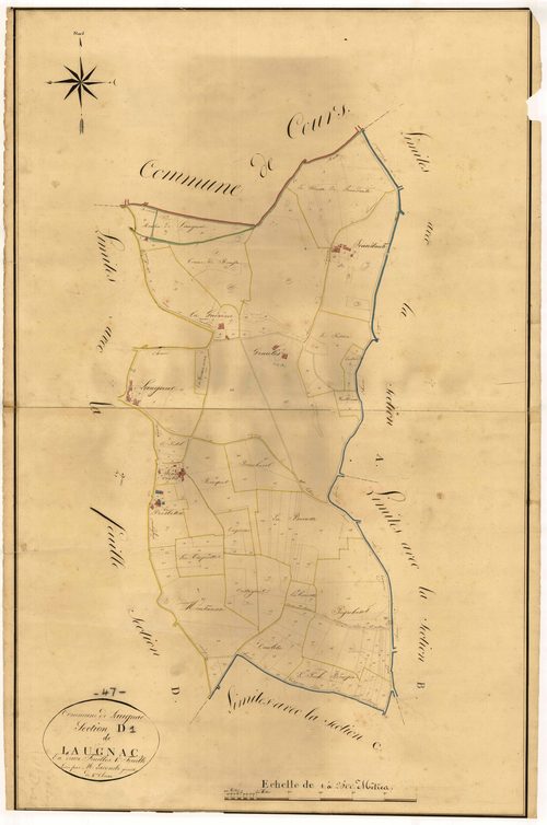 Plan napoléonien, atlas-D1 Laugnac, Laugnac