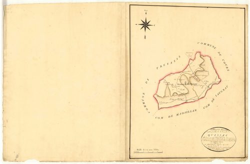 Plan napoléonien, atlas-TA, Quissac (voir Laugnac)