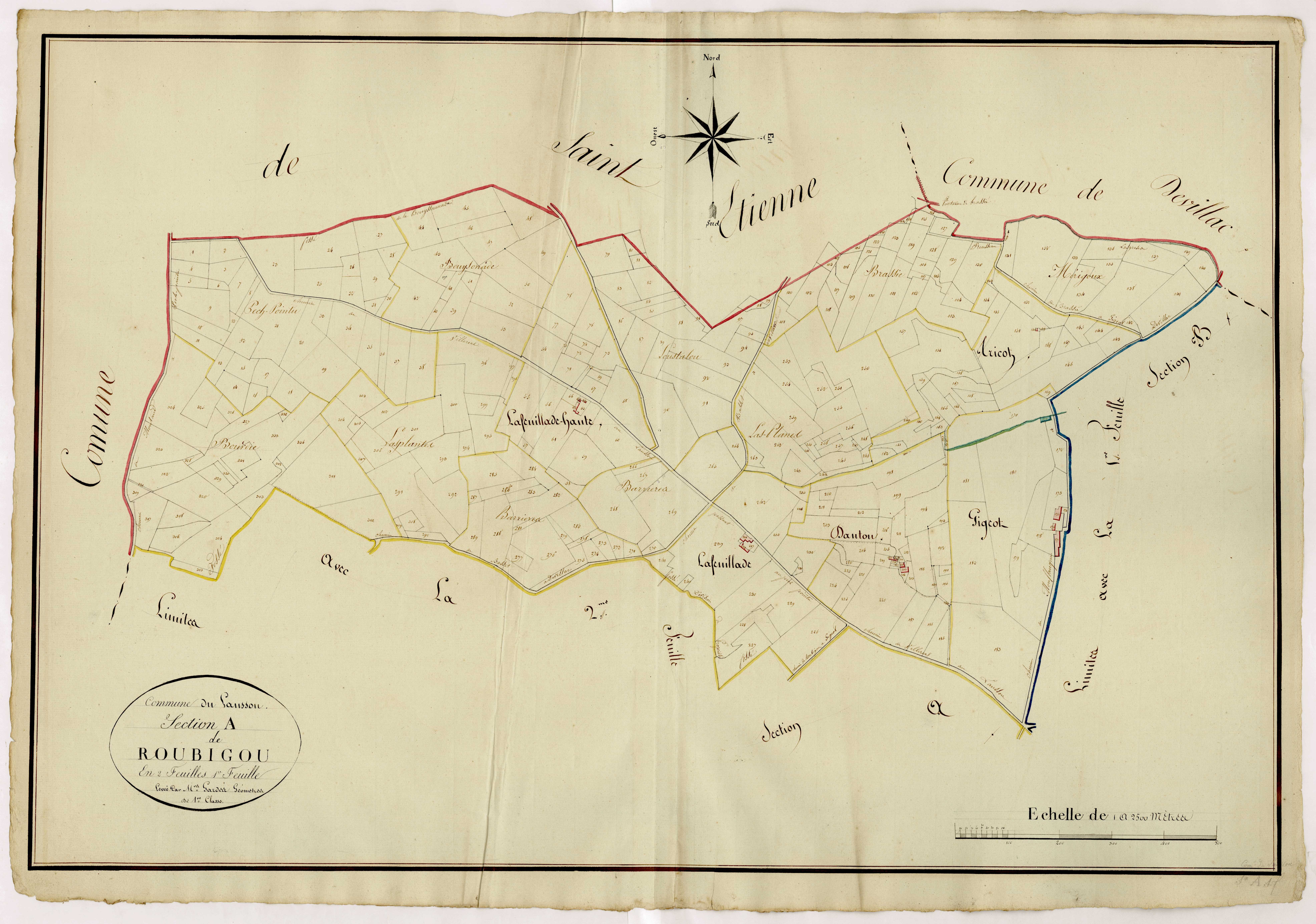 Plan napoléonien, atlas-A1 Roubigou, Laussou